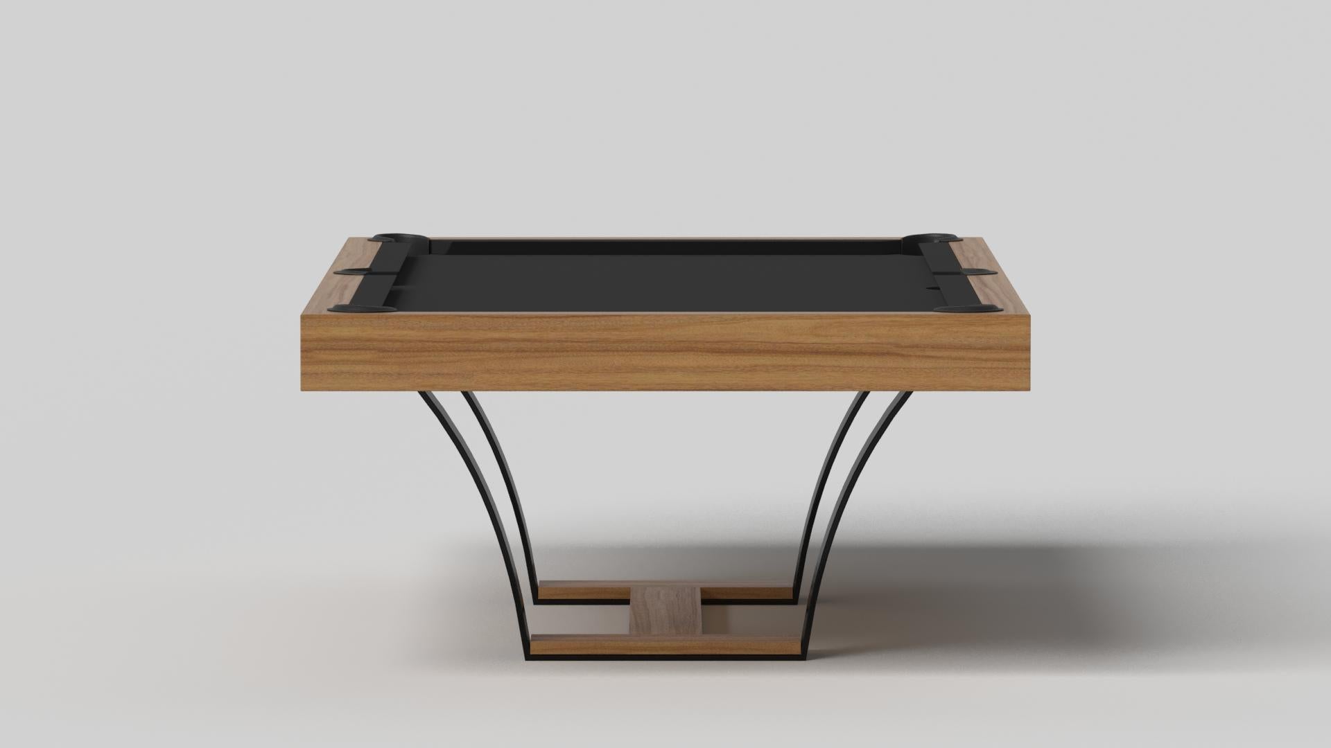 Modern Elevate Customs Elite Pool Table / Solid Teak Wood  in 7'/8' - Made in USA For Sale