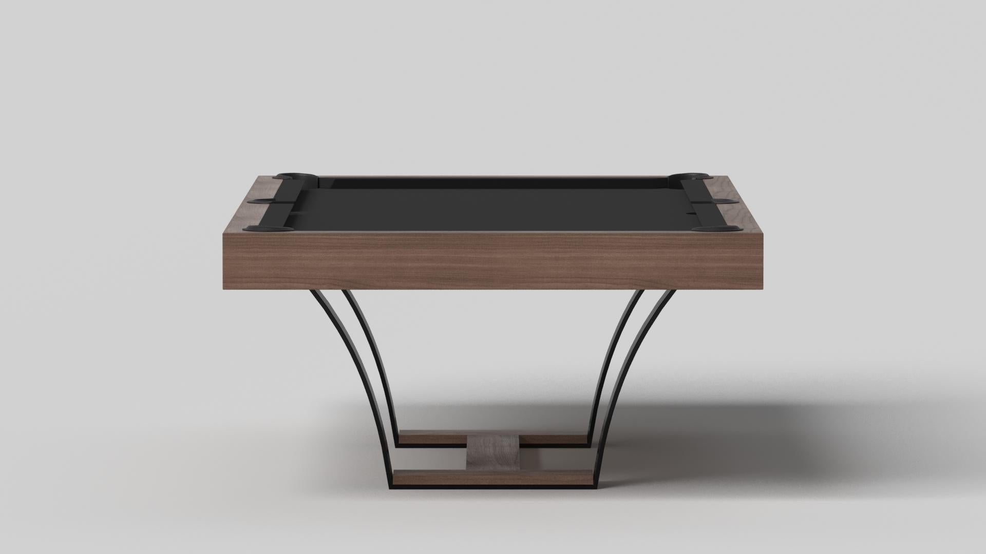 Modern Elevate Customs Elite Pool Table / Solid Walnut Wood in 7'/8' - Made in USA For Sale