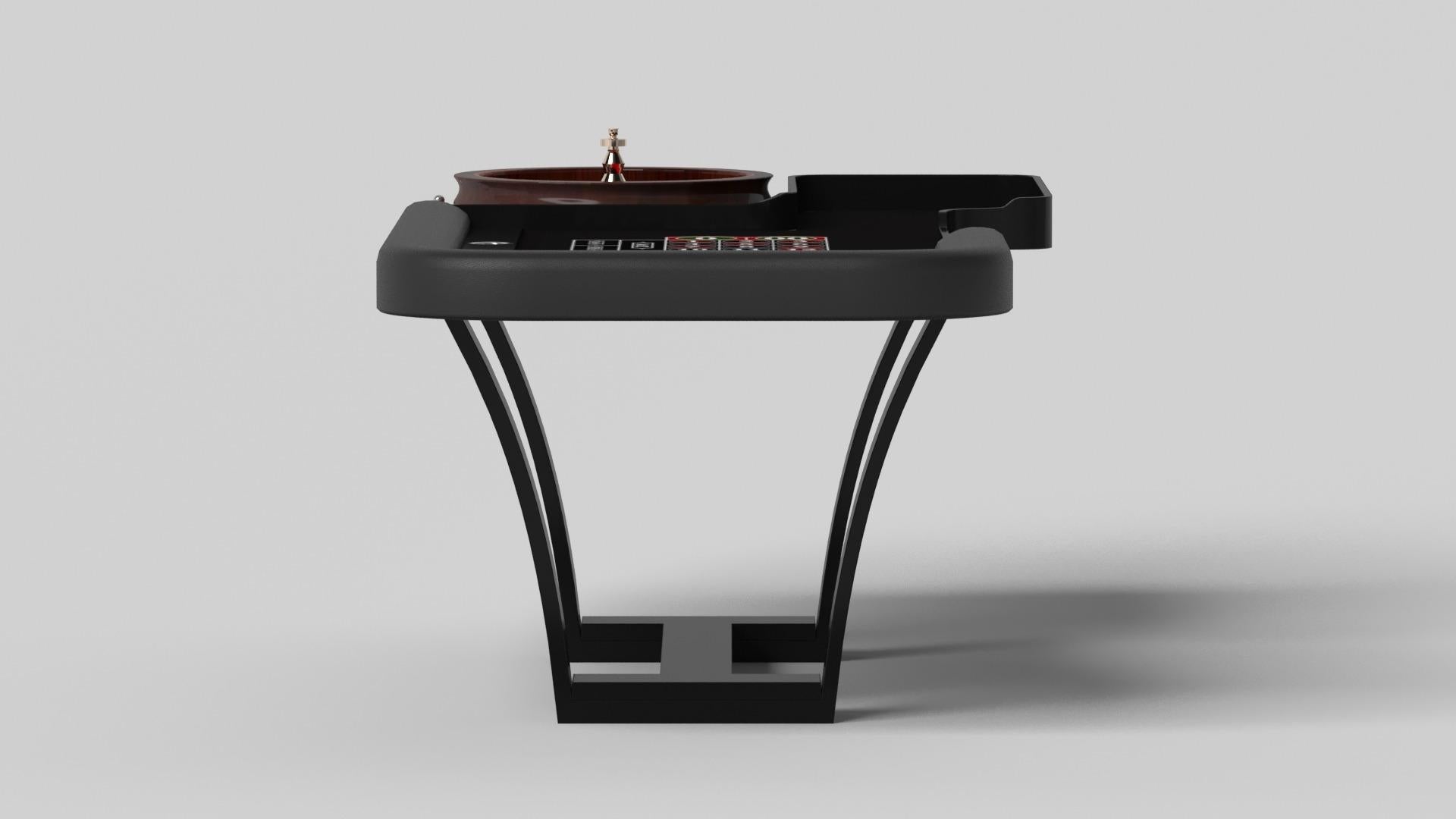 Modern Elevate Customs Elite Roulette Tables / Solid Pantone Black Color in 8'2