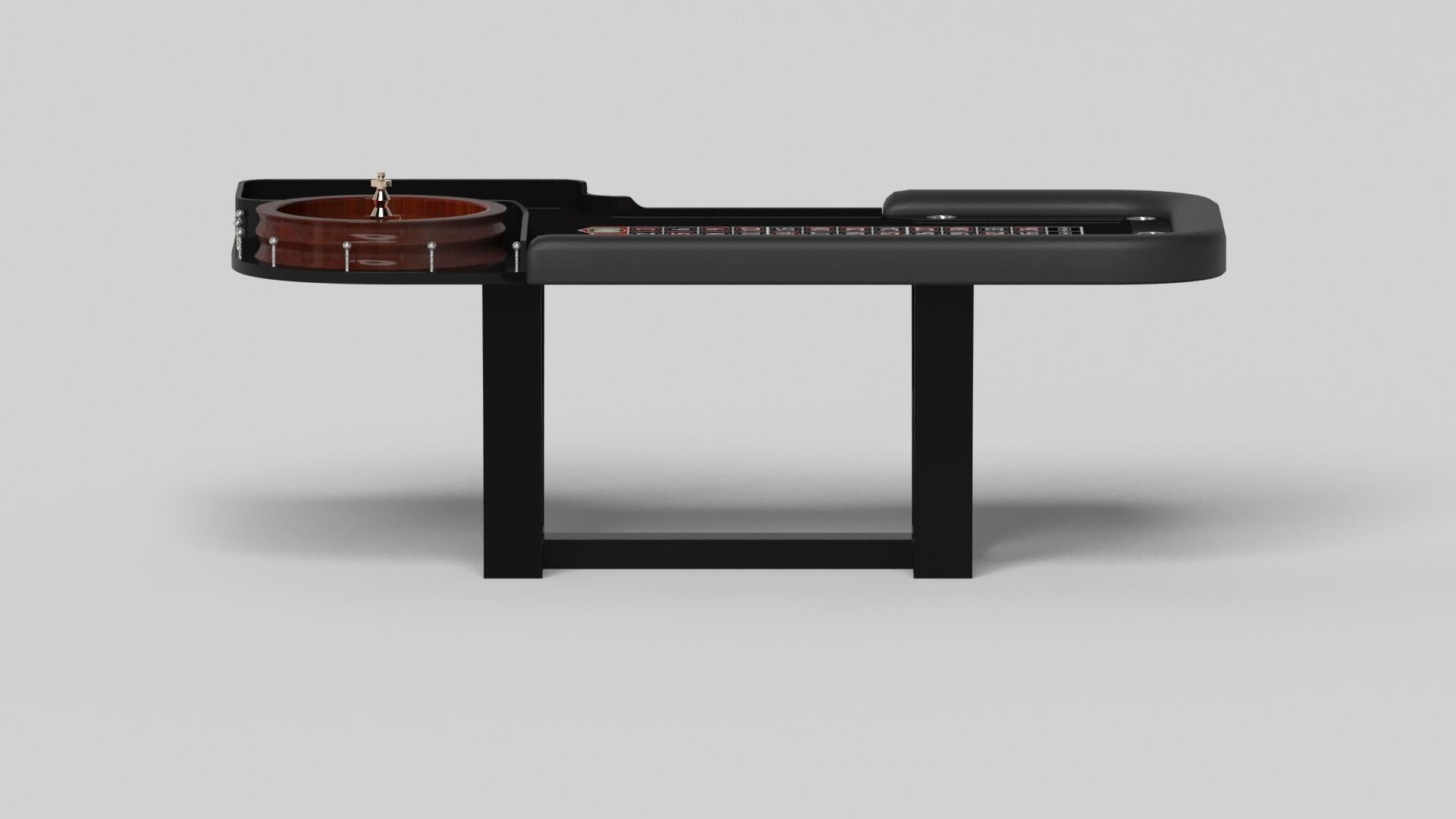 American Elevate Customs Elite Roulette Tables / Solid Pantone Black Color in 8'2