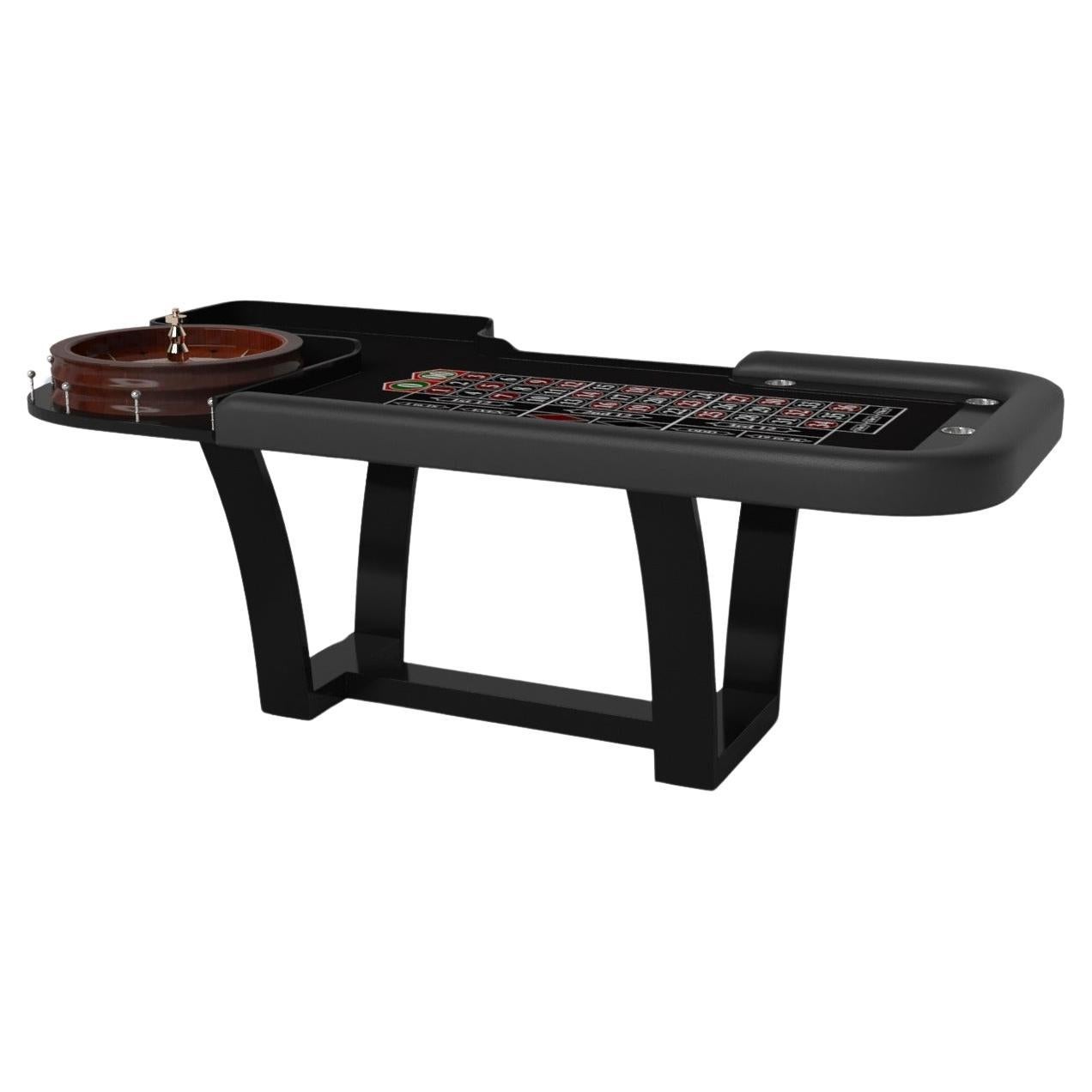 Elevate Customs Elite Roulette Tables / Solid Pantone Black Color in 8'2" - USA For Sale
