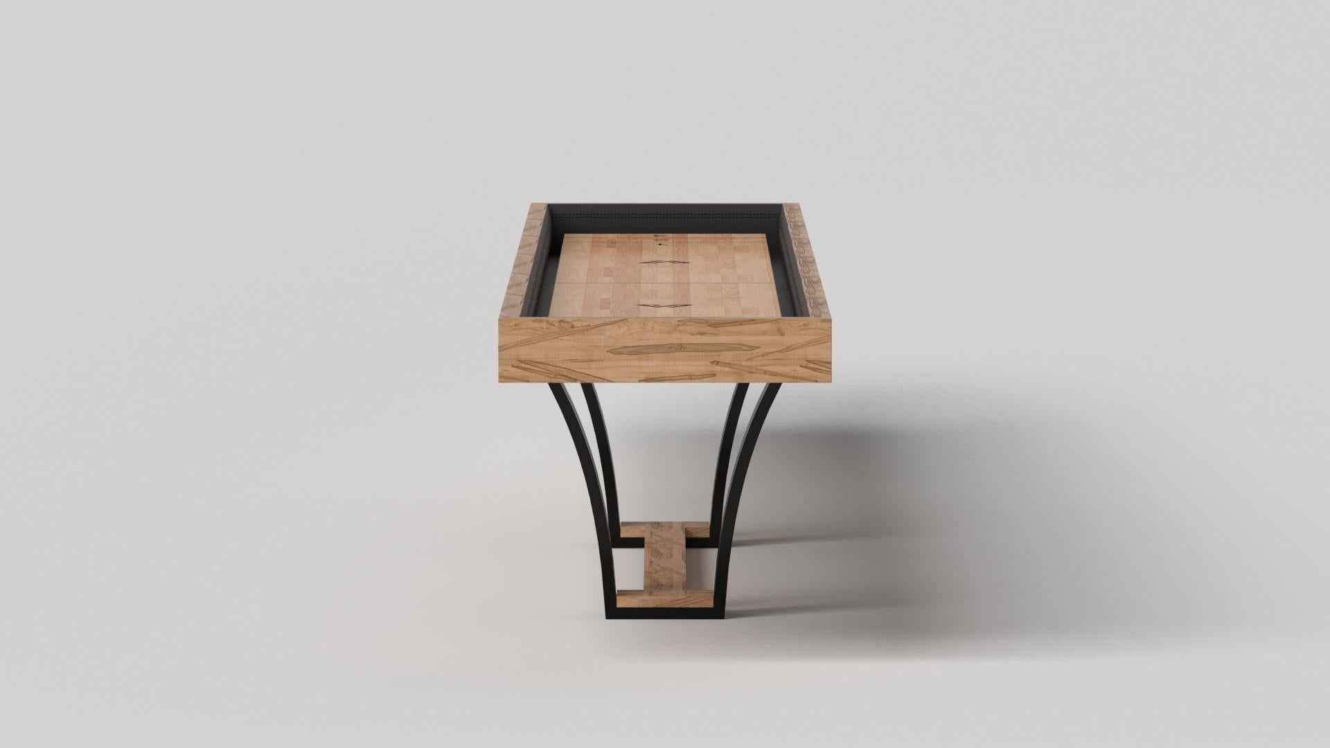 Modern Elevate Customs Elite Shuffleboard Tables / Solid Curly Maple Wood in 14' - USA For Sale