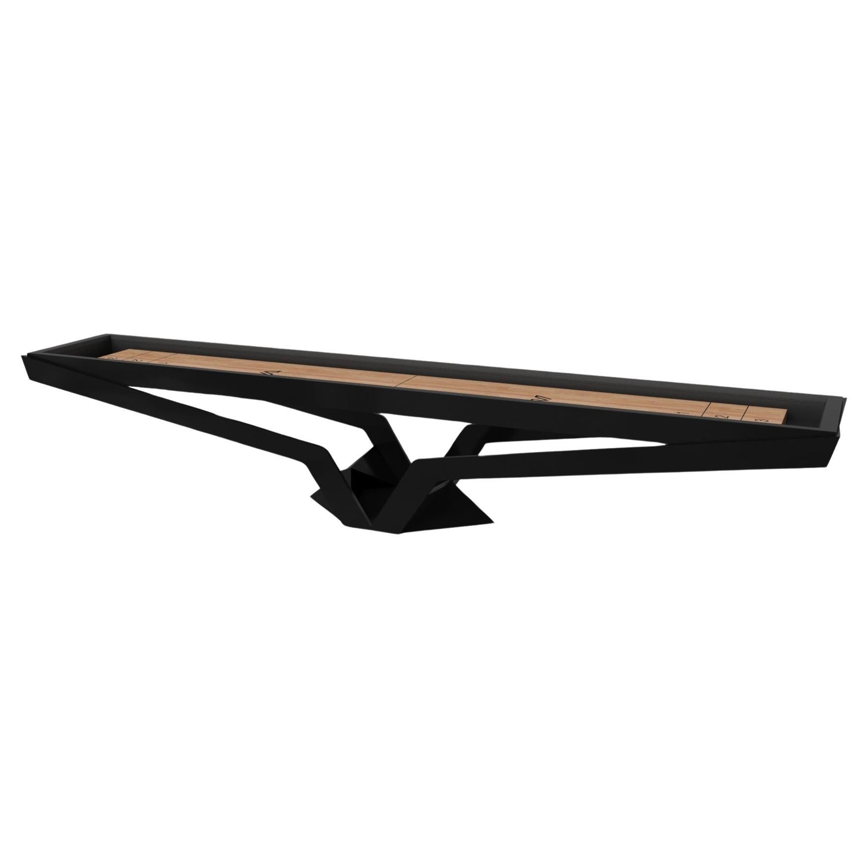 Elevate Customs Elite Shuffleboard Tables /Solid Pantone Black Color in 12' -USA For Sale