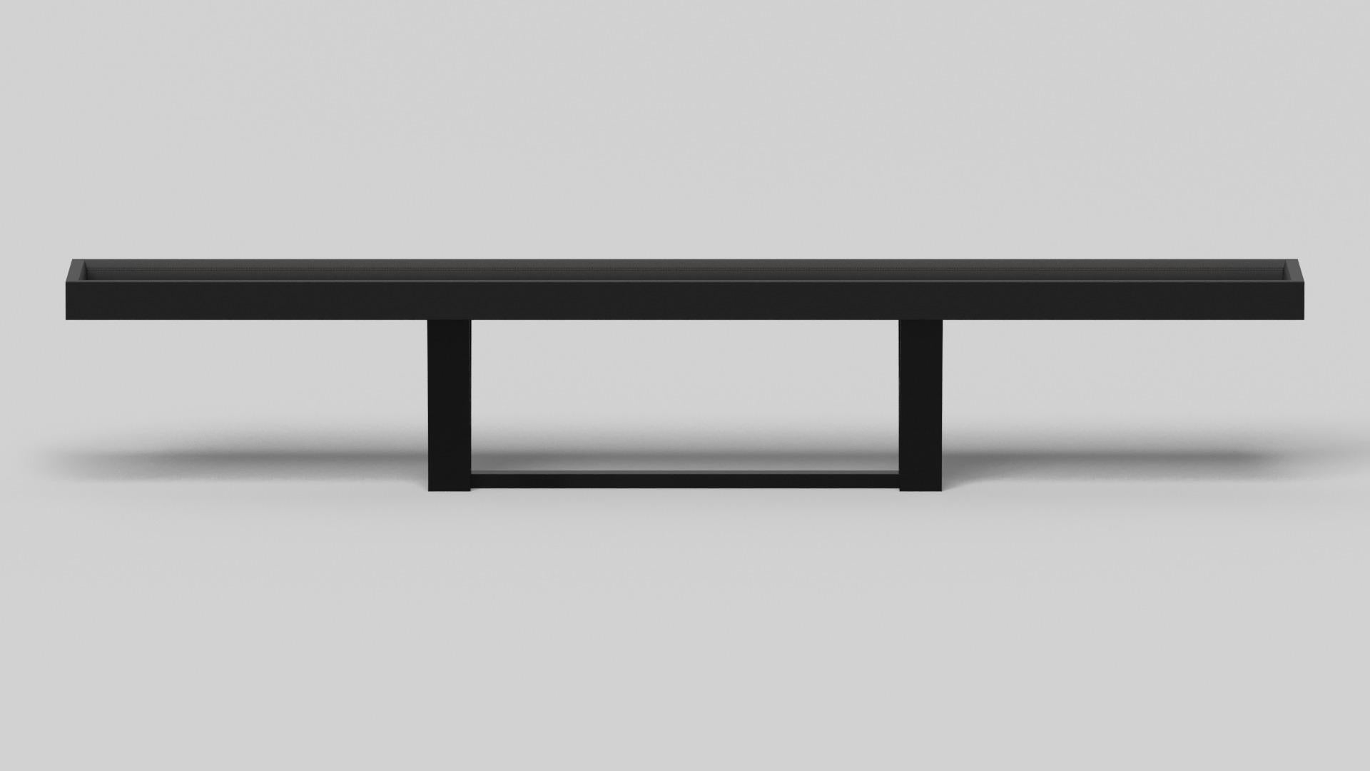 American Elevate Customs Elite Shuffleboard Tables / Solid Pantone Black Color in 9' -USA For Sale
