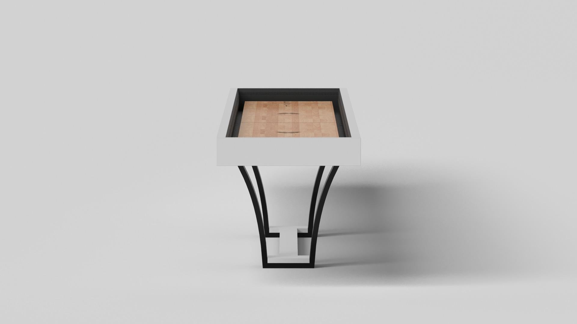Moderne Elevate Customs Elite Shuffleboard Tables / Blanc Pantone massif couleur blanc en 9' -USA en vente