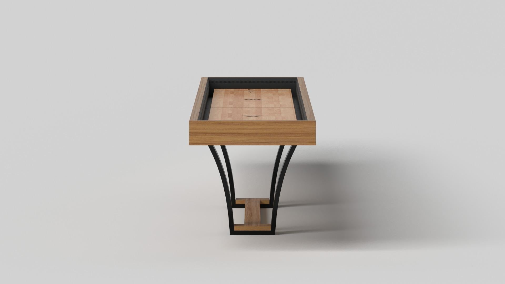 Modern Elevate Customs Elite Shuffleboard Tables / Solid Teak Wood in 12' - USA For Sale