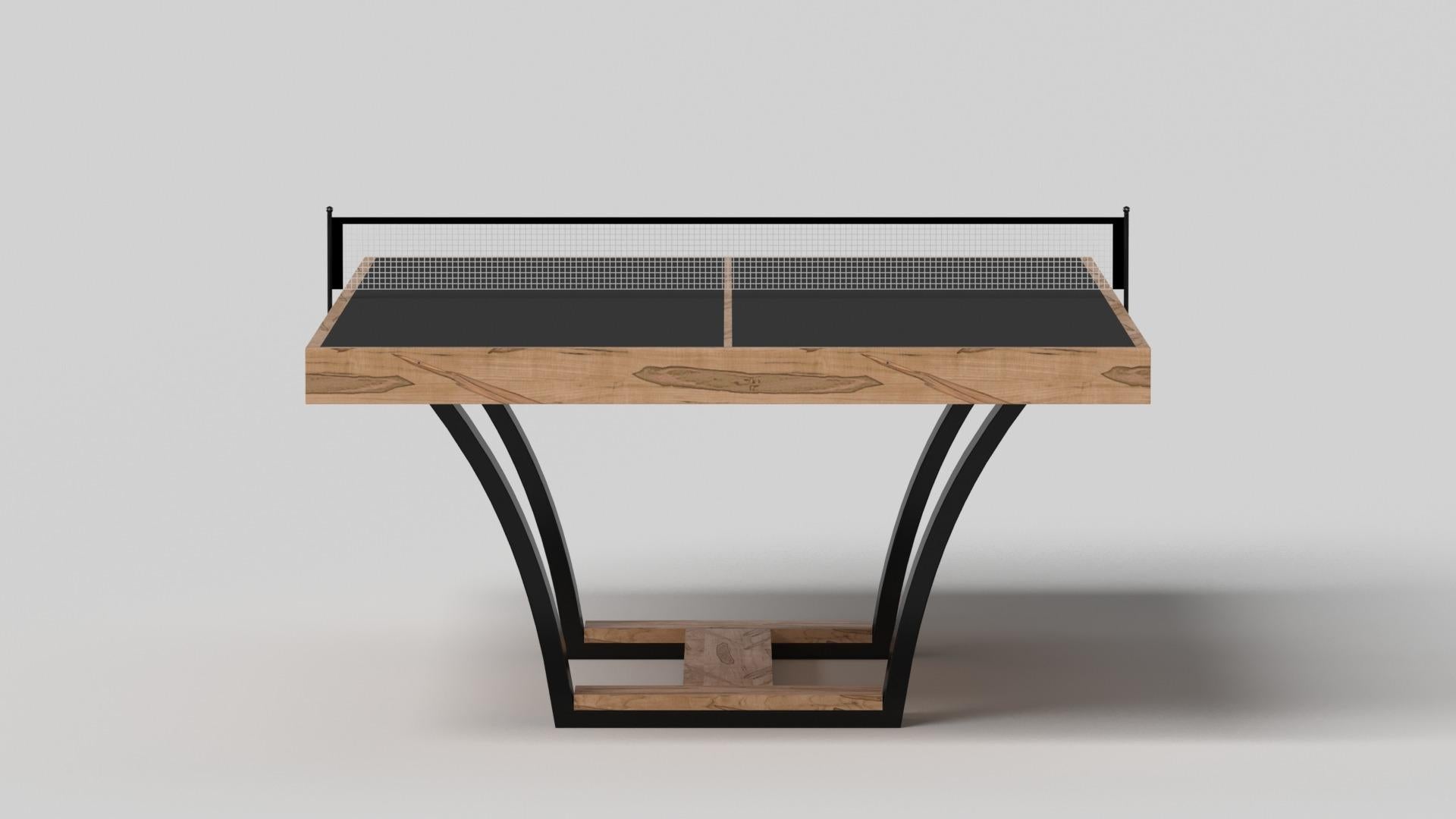 Modern Elevate Customs Elite Tennis Table / Solid Curly Maple Wood in 9' - Made in USA For Sale