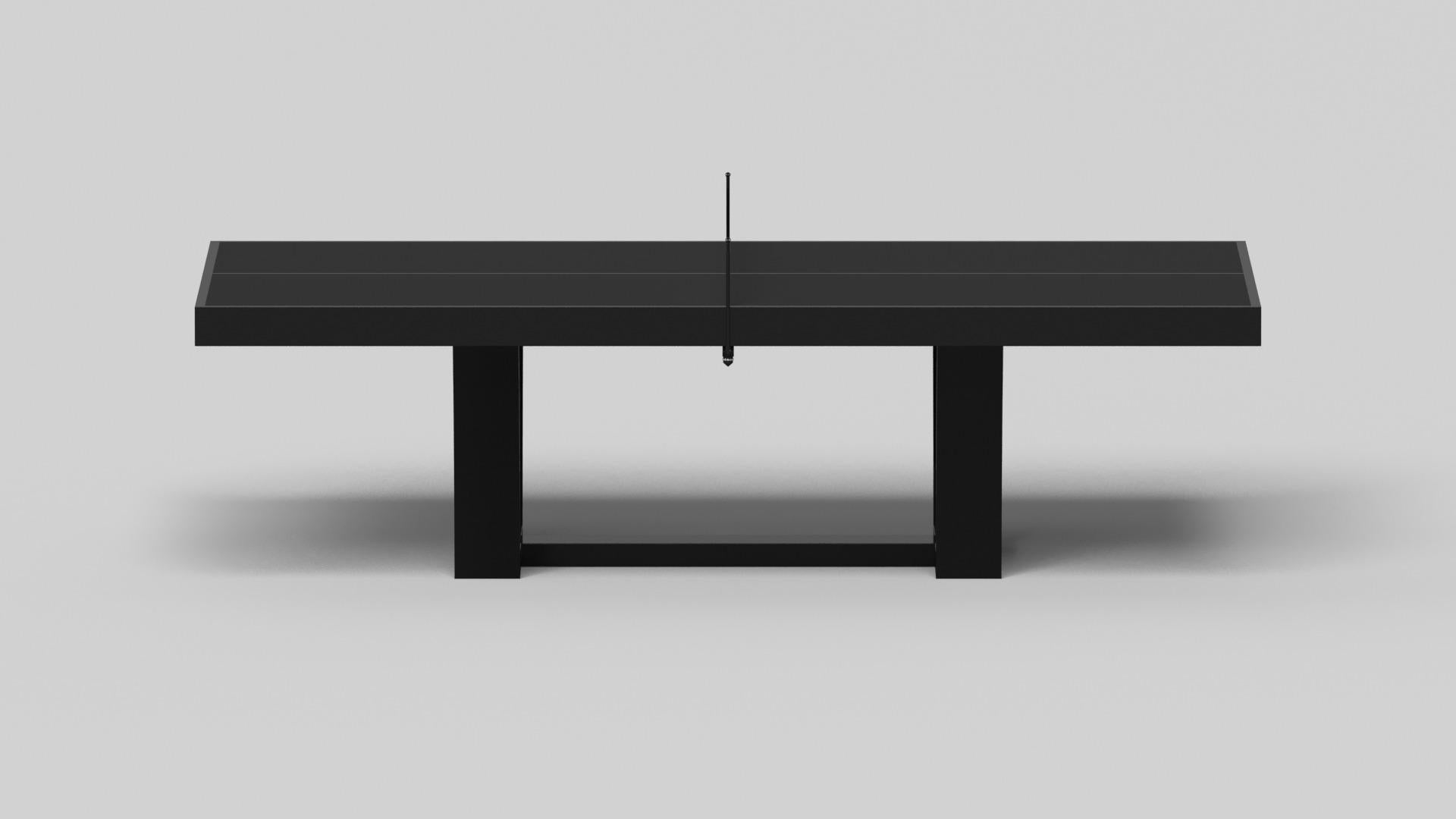 American Elevate Customs Elite Tennis Table /Solid Pantone Black Color in 9' -Made in USA For Sale