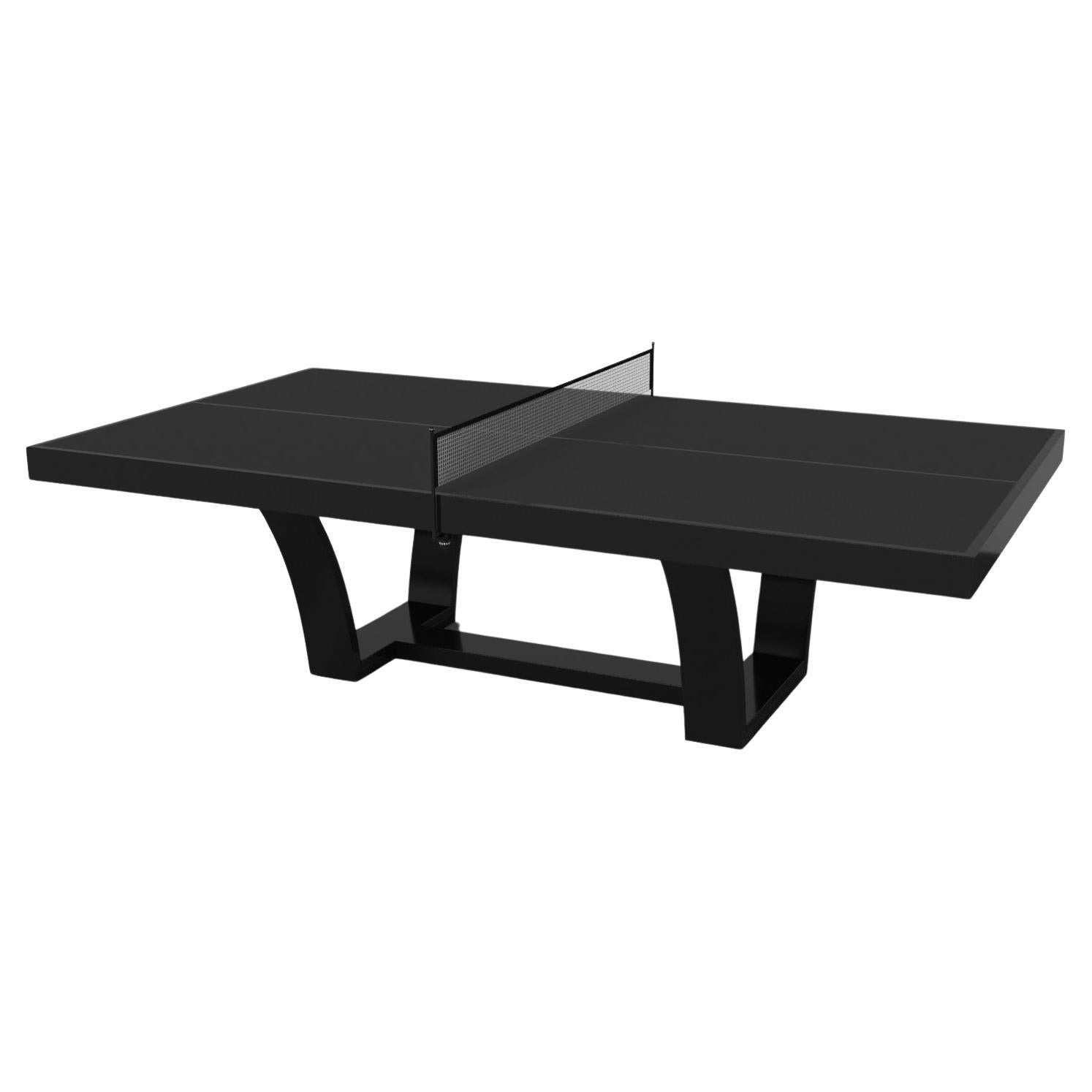 Elevate Customs Elite Tennis Table /Solid Pantone Black Color in 9' -Made in USA For Sale