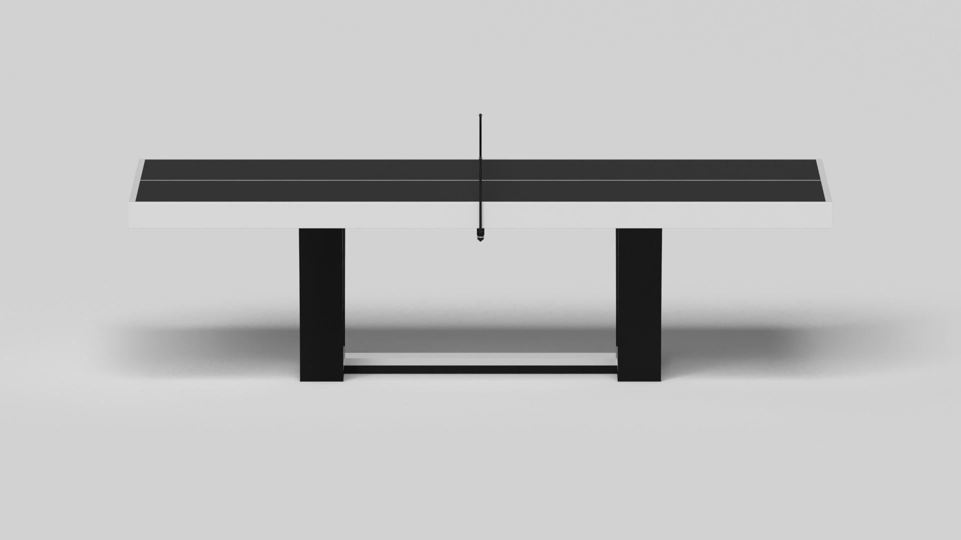 American Elevate Customs Elite Tennis Table /Solid Pantone White Color in 9' -Made in USA For Sale