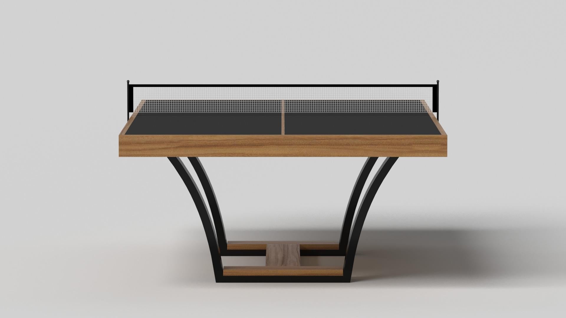 Modern Elevate Customs Elite Tennis Table / Solid Teak Wood in 9' - Made in USA For Sale