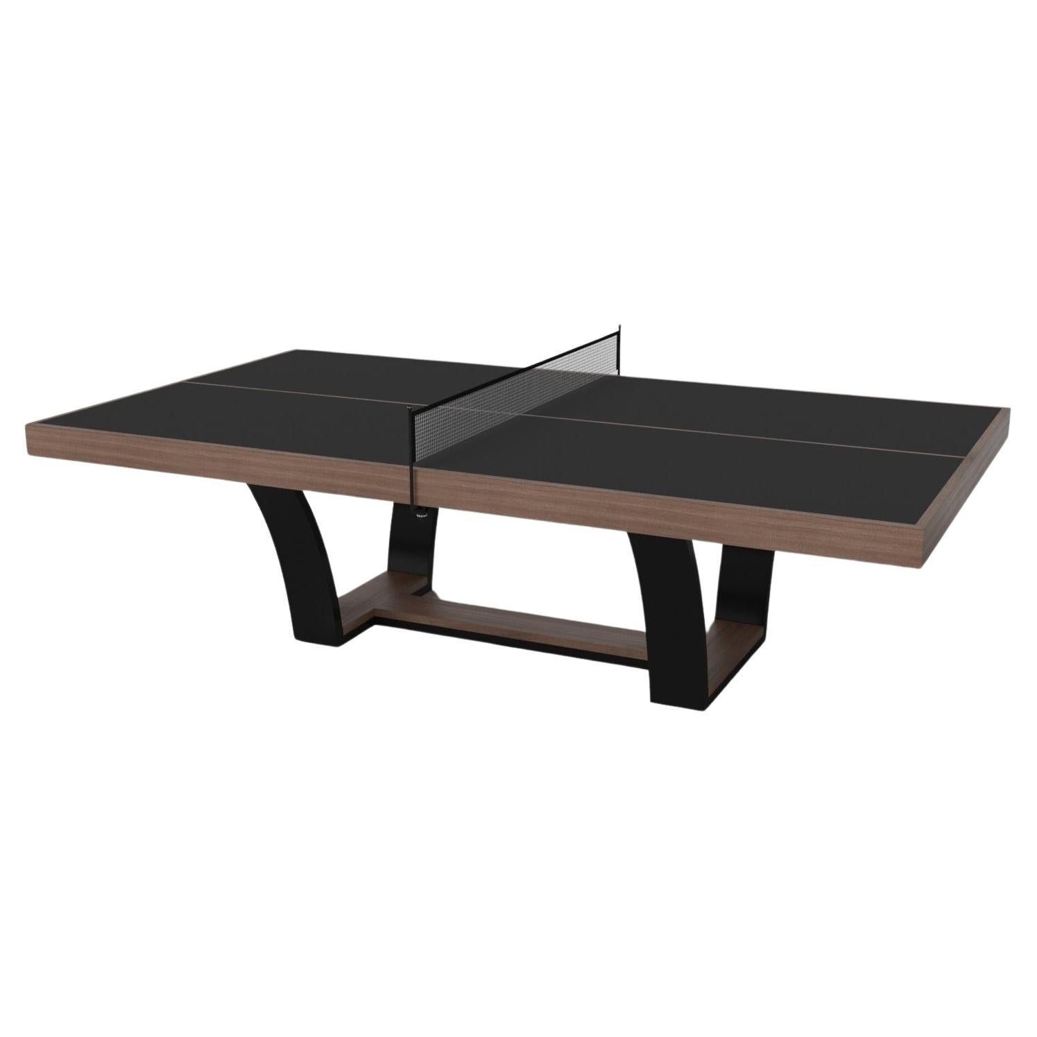 Elevate Customs Elite Tennis Table / Solid Walnut Wood in 9' - Made in USA For Sale