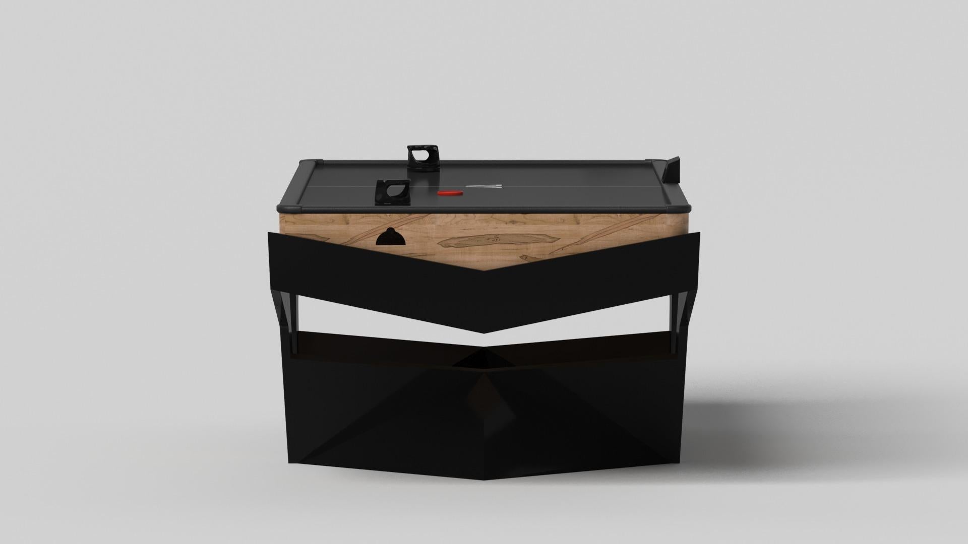 Modern Elevate Customs Enzo Air Hockey Tables/Solid Curly Maple Wood in 7' -Made in USA For Sale