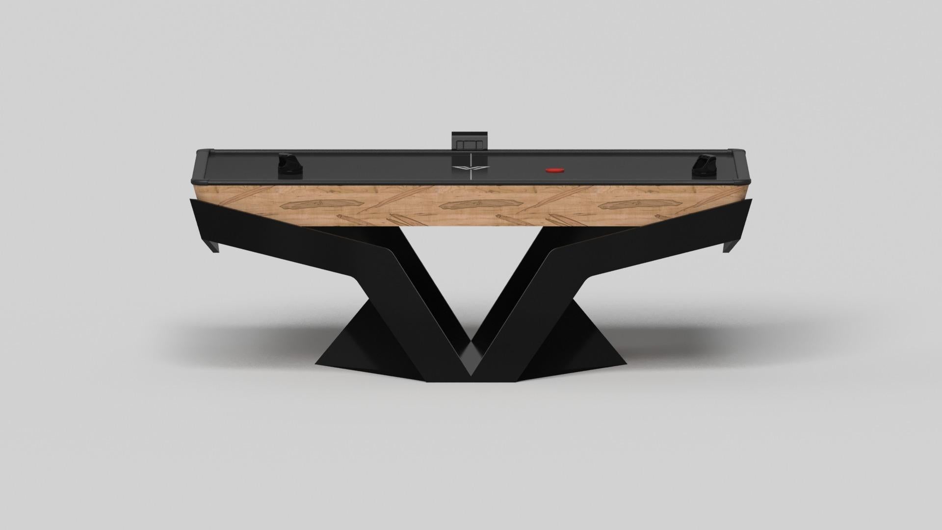 American Elevate Customs Enzo Air Hockey Tables/Solid Curly Maple Wood in 7' -Made in USA For Sale