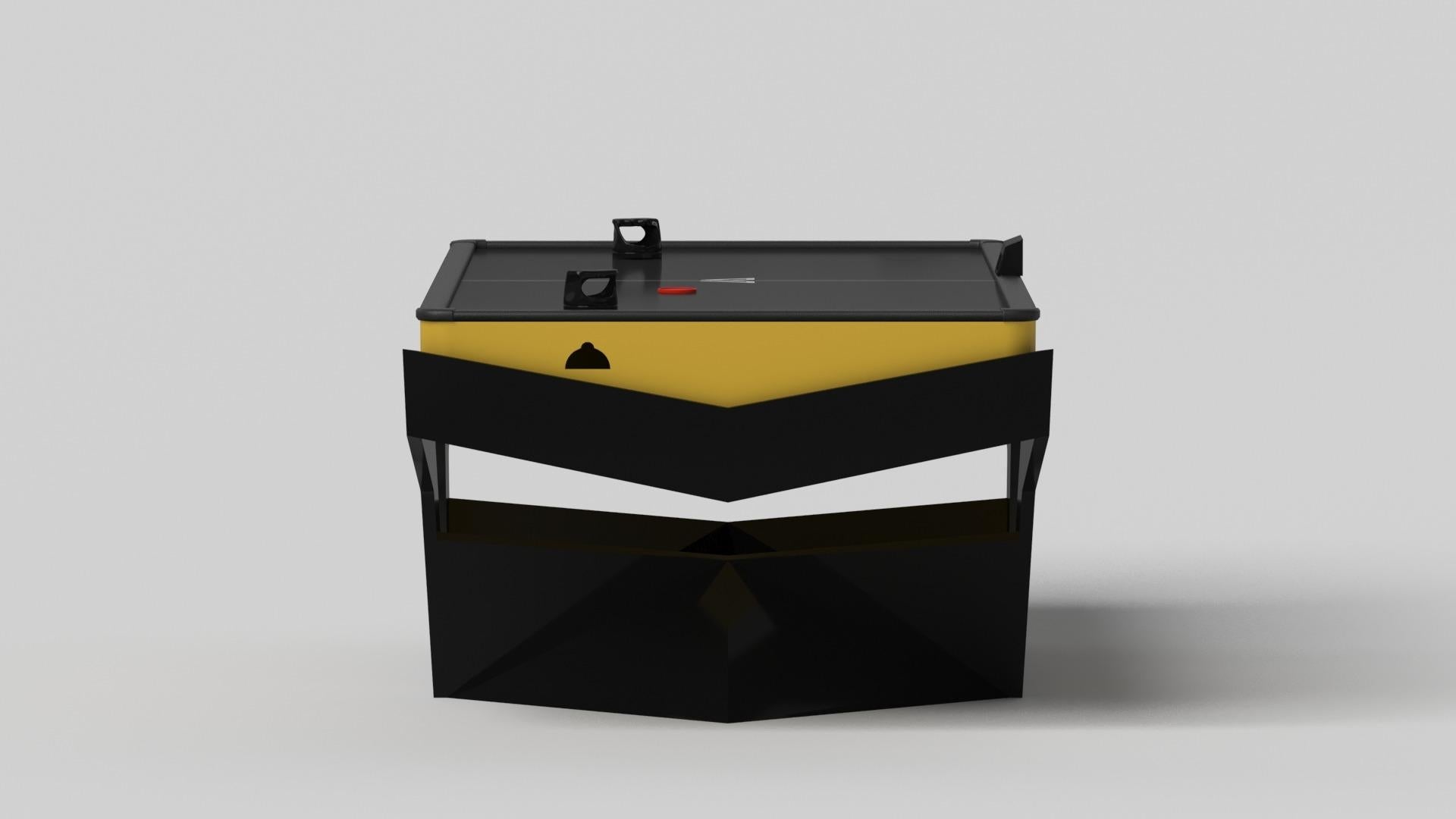 Modern Elevate Customs Enzo Air Hockey Tables / Solid Giallo Orion in 7' - Made in USA For Sale