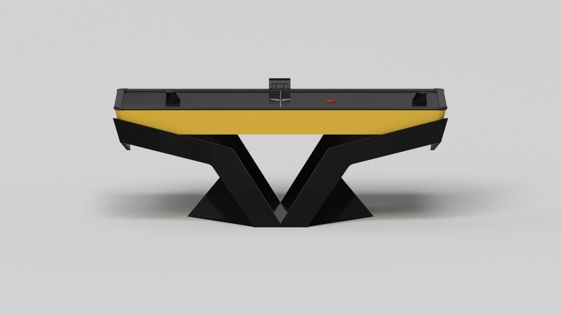 American Elevate Customs Enzo Air Hockey Tables / Solid Giallo Orion in 7' - Made in USA For Sale