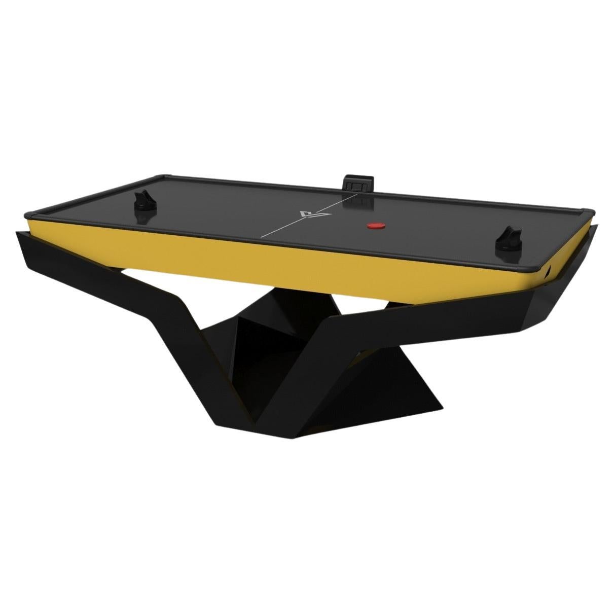 Elevate Customs Enzo Air Hockey Tables / Solid Giallo Orion in 7' - Made in USA For Sale