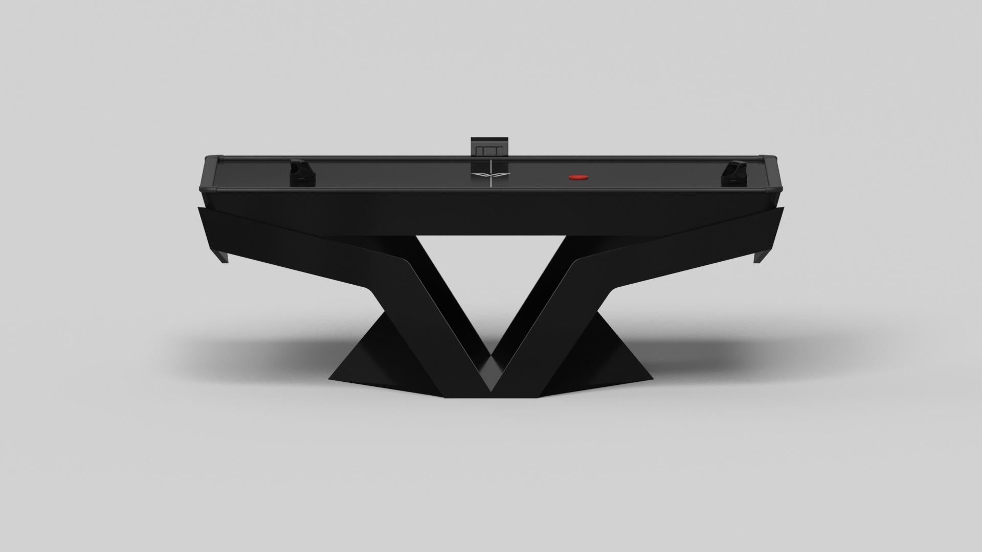 American Elevate Customs Enzo Air Hockey Tables / Solid Pantone Black in 7' -Made in USA For Sale