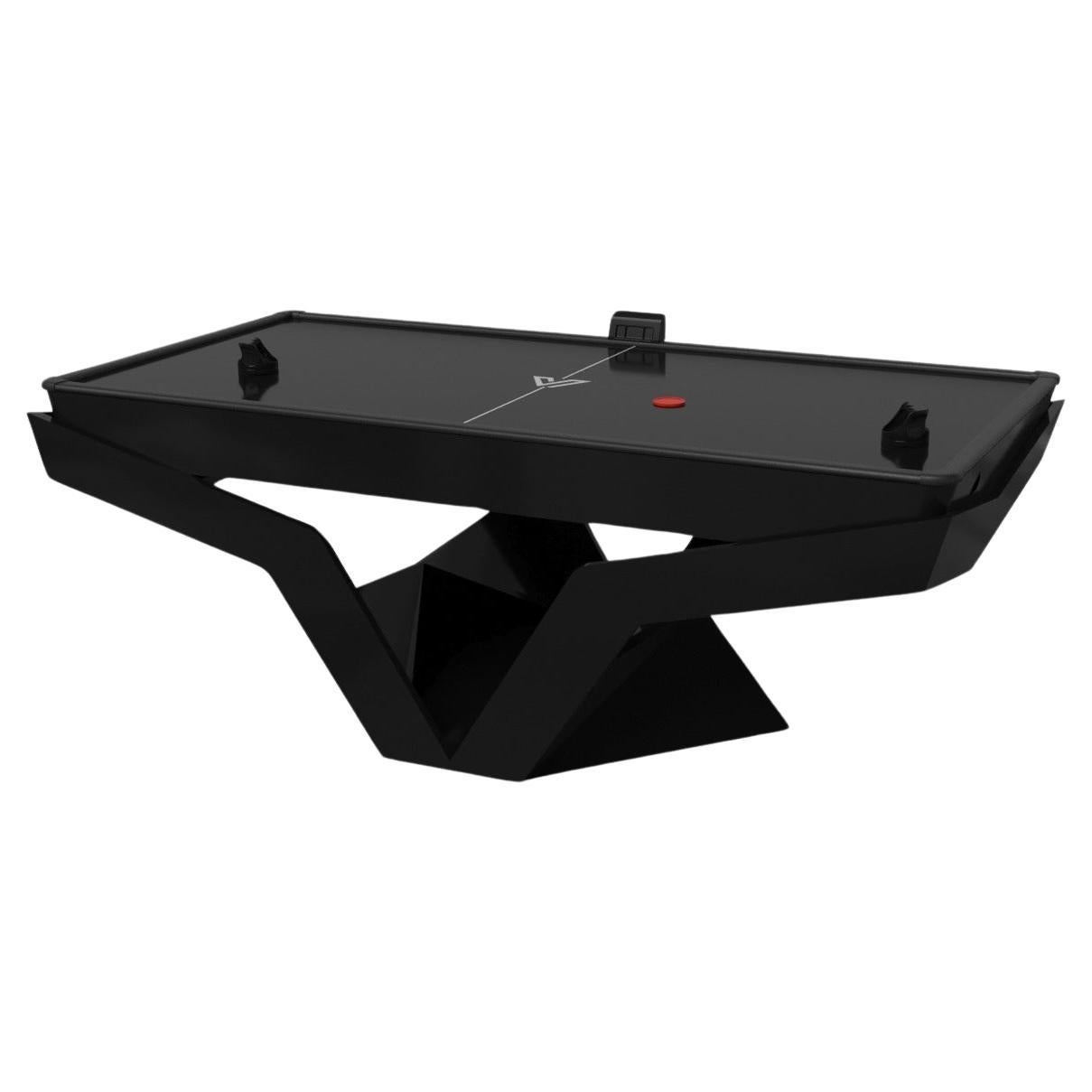Elevate Customs Enzo Air Hockey Tables / Solid Pantone Black in 7' -Made in USA For Sale