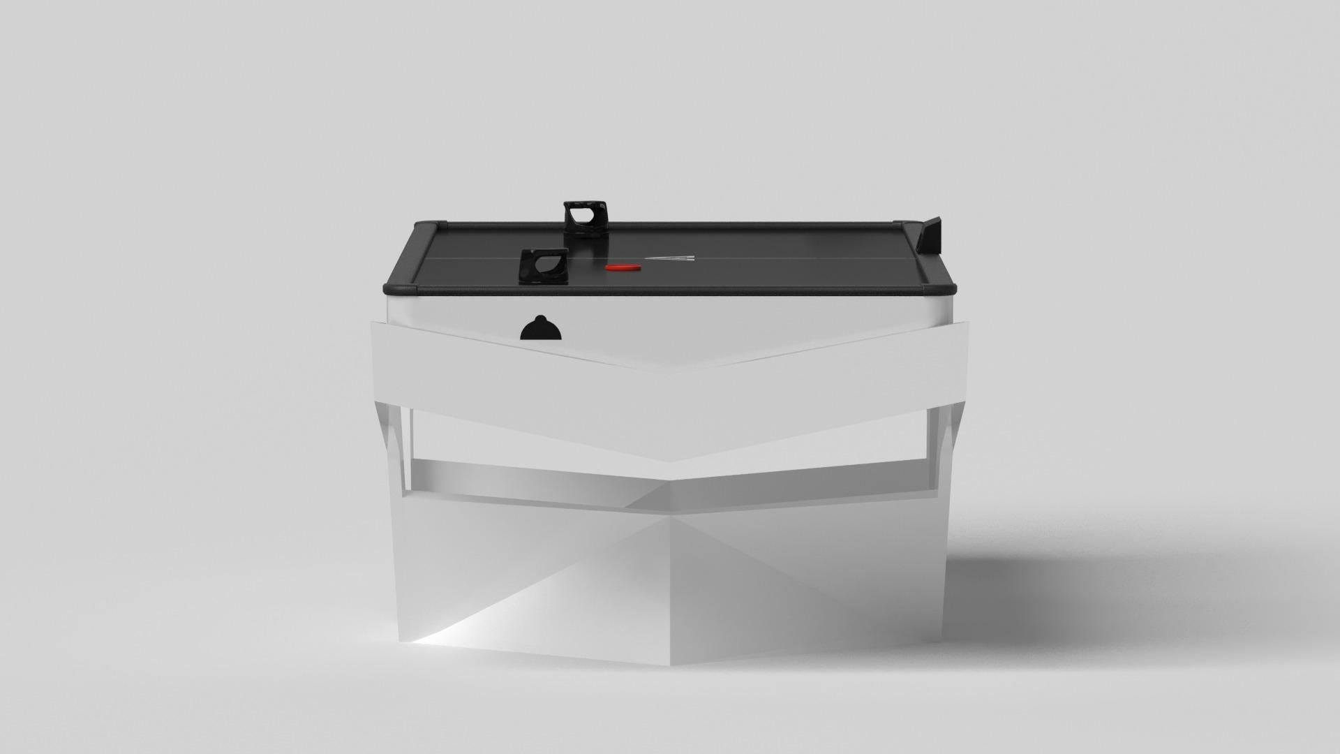 Modern Elevate Customs Enzo Air Hockey Tables / Solid Pantone White in 7' - Made in USA For Sale