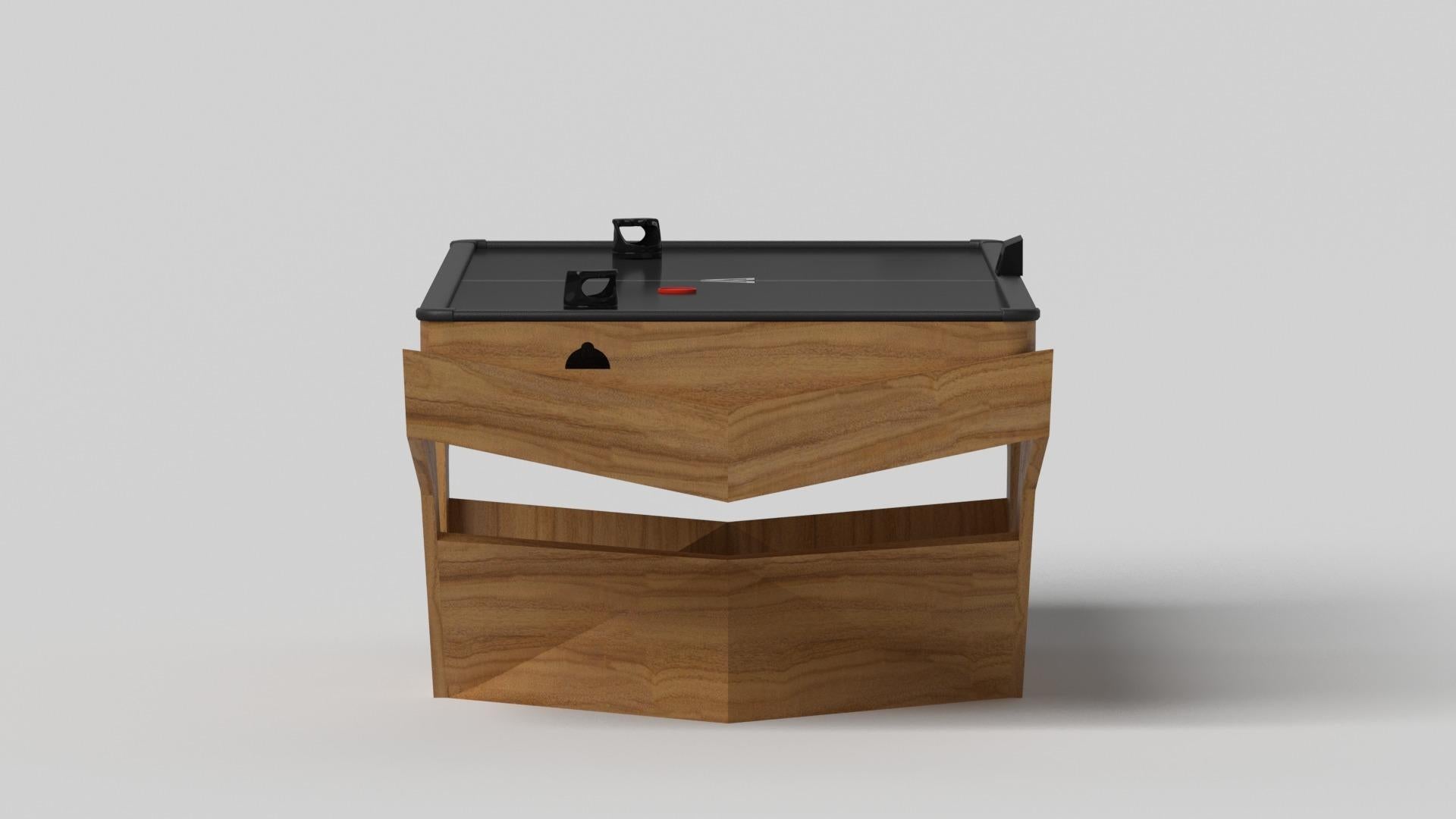 Moderne Tables de hockey sur mesure Enzo / Bois de teck massif en 7' - Fabriqué aux États-Unis en vente