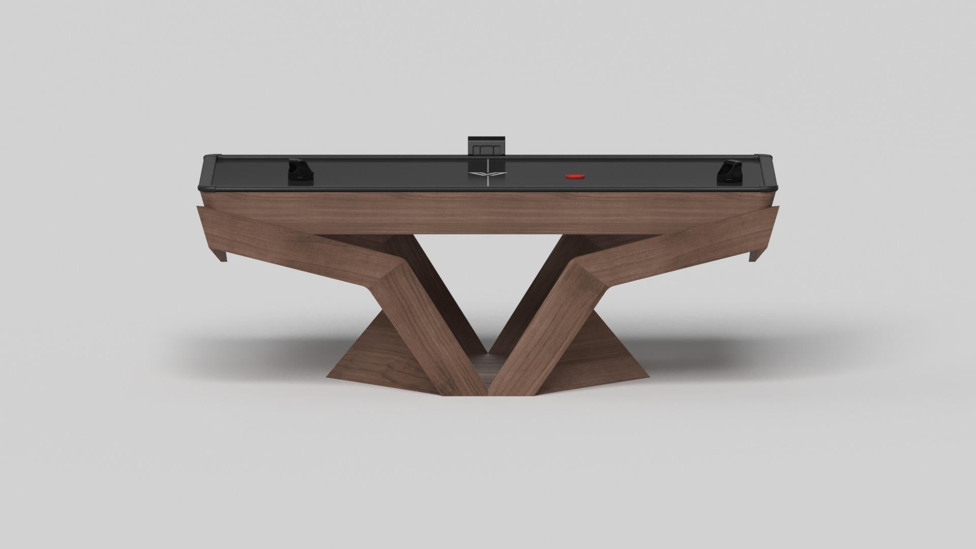 American Elevate Customs Enzo Air Hockey Tables / Solid Walnut Wood in 7' - Made in USA For Sale