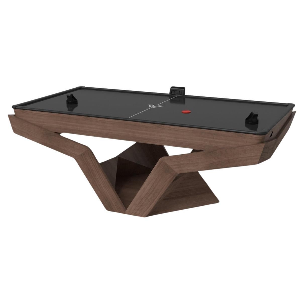 Elevate Customs Enzo Air Hockey Tables / Solid Walnut Wood in 7' - Made in USA For Sale