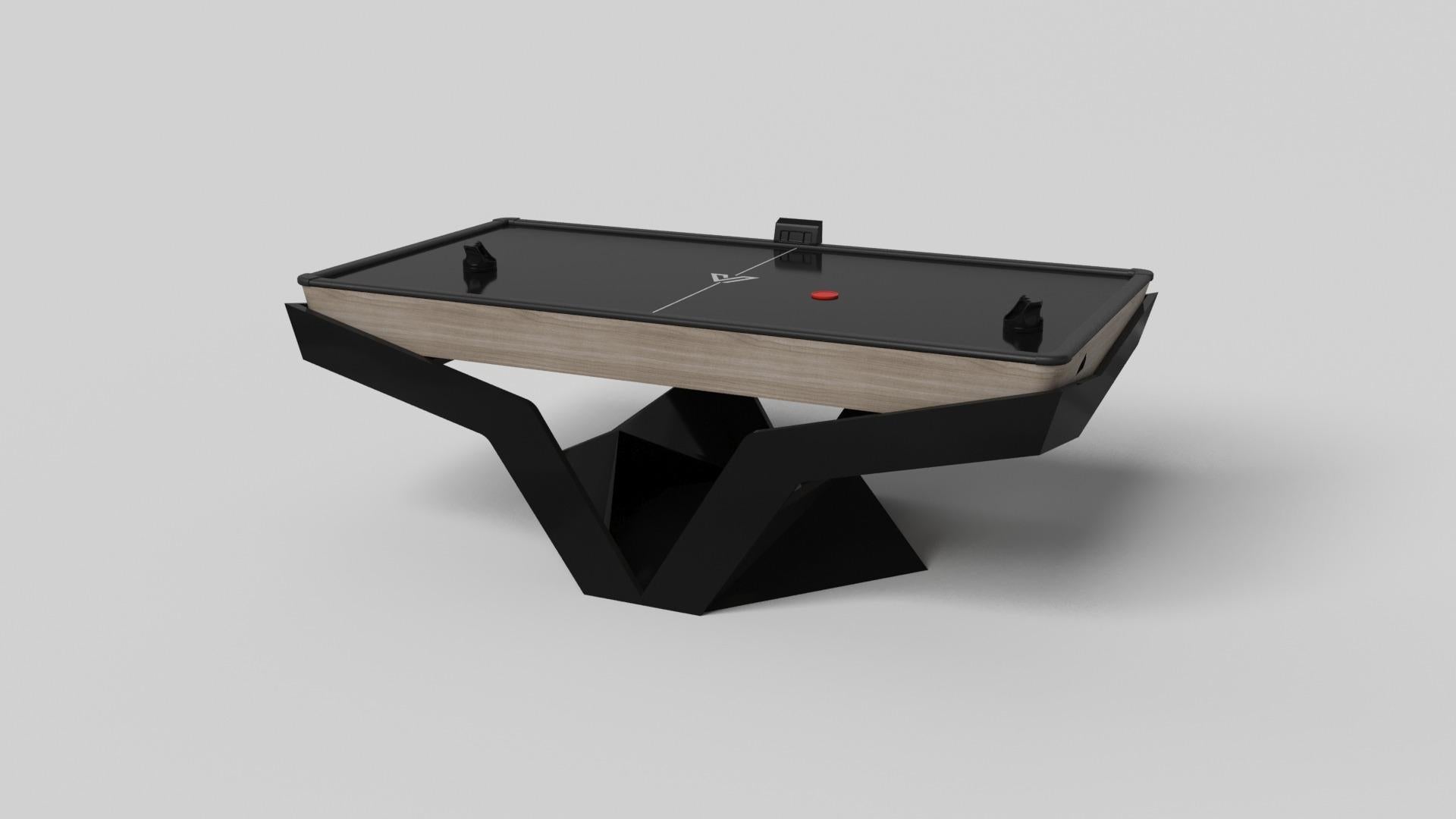La table de hockey sur gazon Enzo s'inspire des angles aérodynamiques des véhicules européens haut de gamme. Conçue avec des lignes épurées en forme de V et une utilisation réfléchie de l'espace négatif, cette table affiche un esprit énergique tout