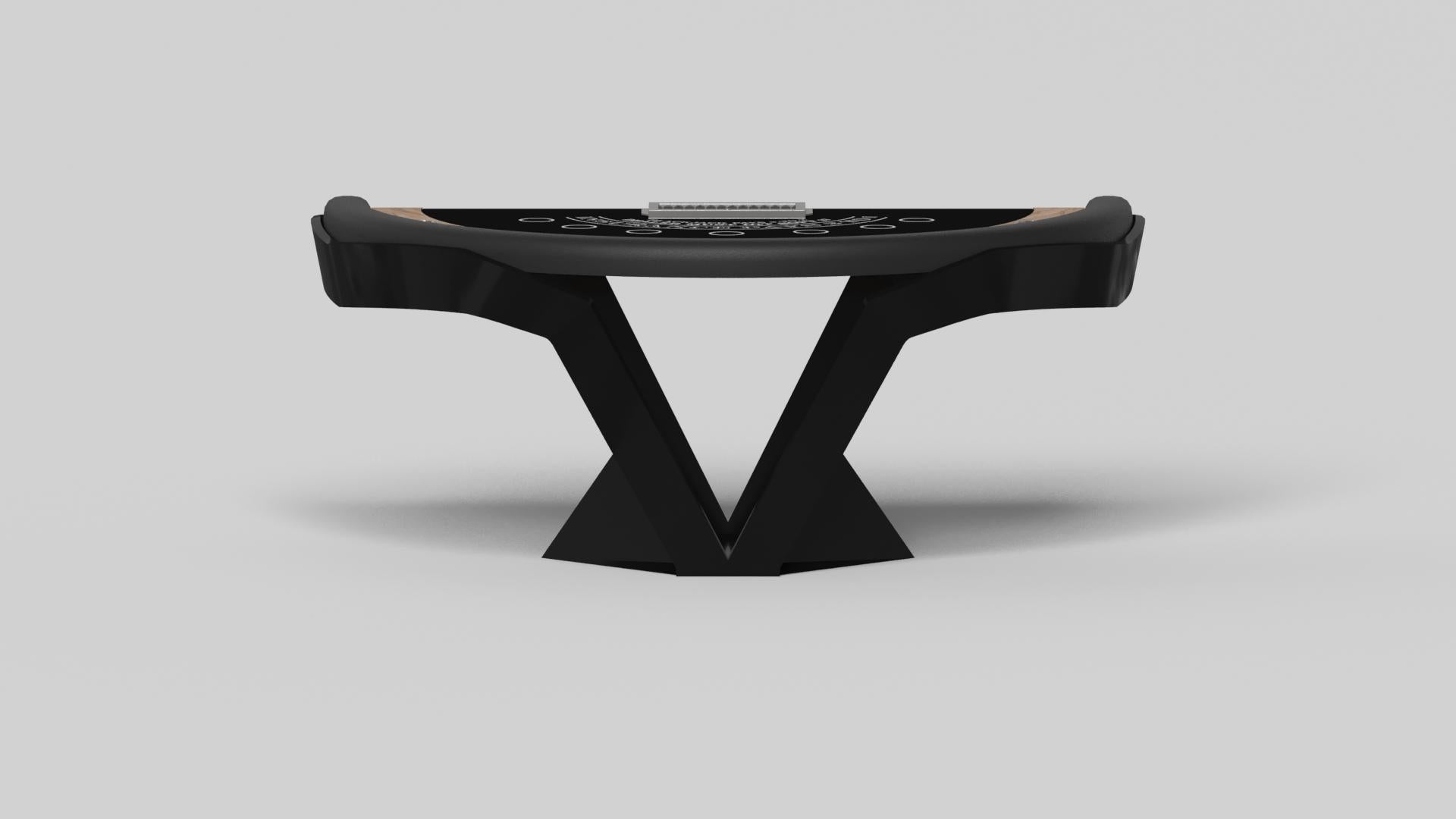 American Elevate Customs Enzo Black Jack Tables / Solid Curly Maple Wood in 7'4