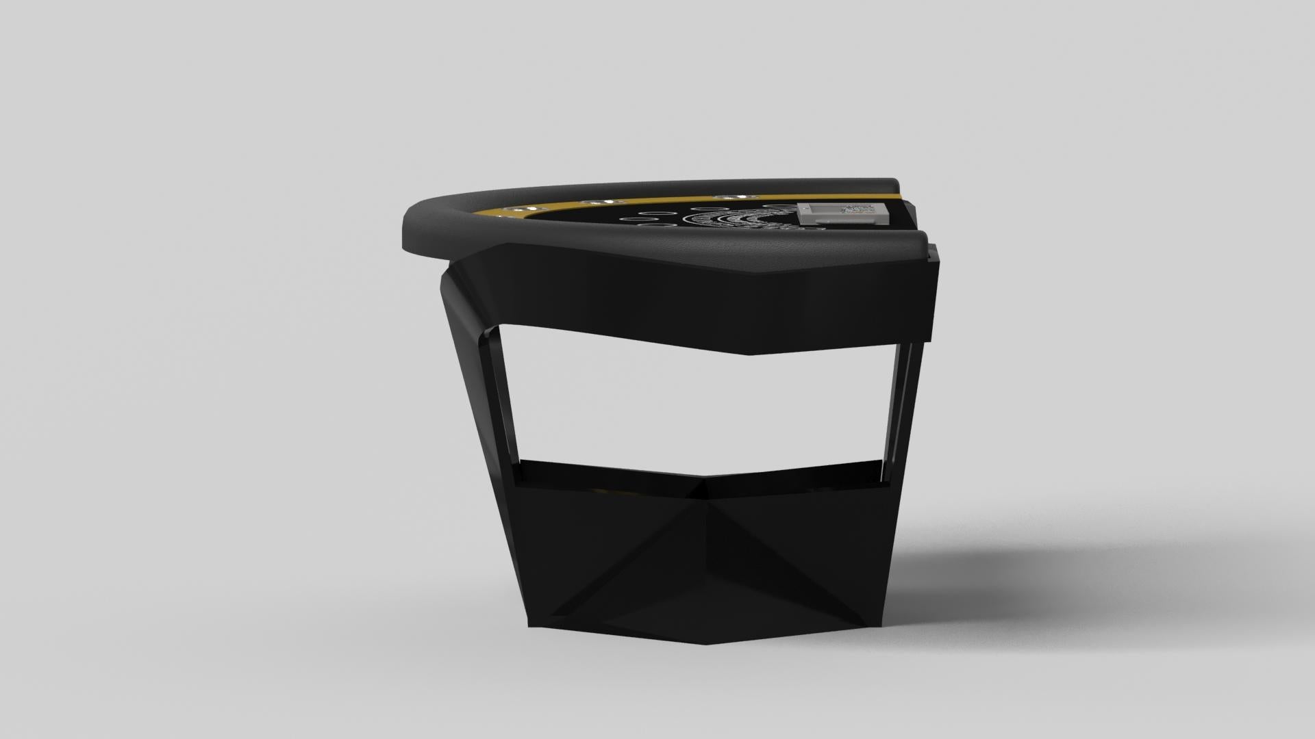 Modern Elevate Customs Enzo Black Jack Tables / Solid Giallo Orion Wood in 7'4