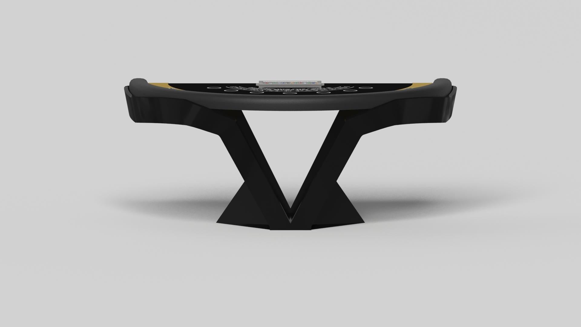 American Elevate Customs Enzo Black Jack Tables / Solid Giallo Orion Wood in 7'4