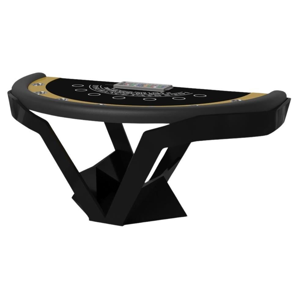 Elevate Customs Enzo Black Jack Tables / Solid Giallo Orion Wood in 7'4" -  USA For Sale