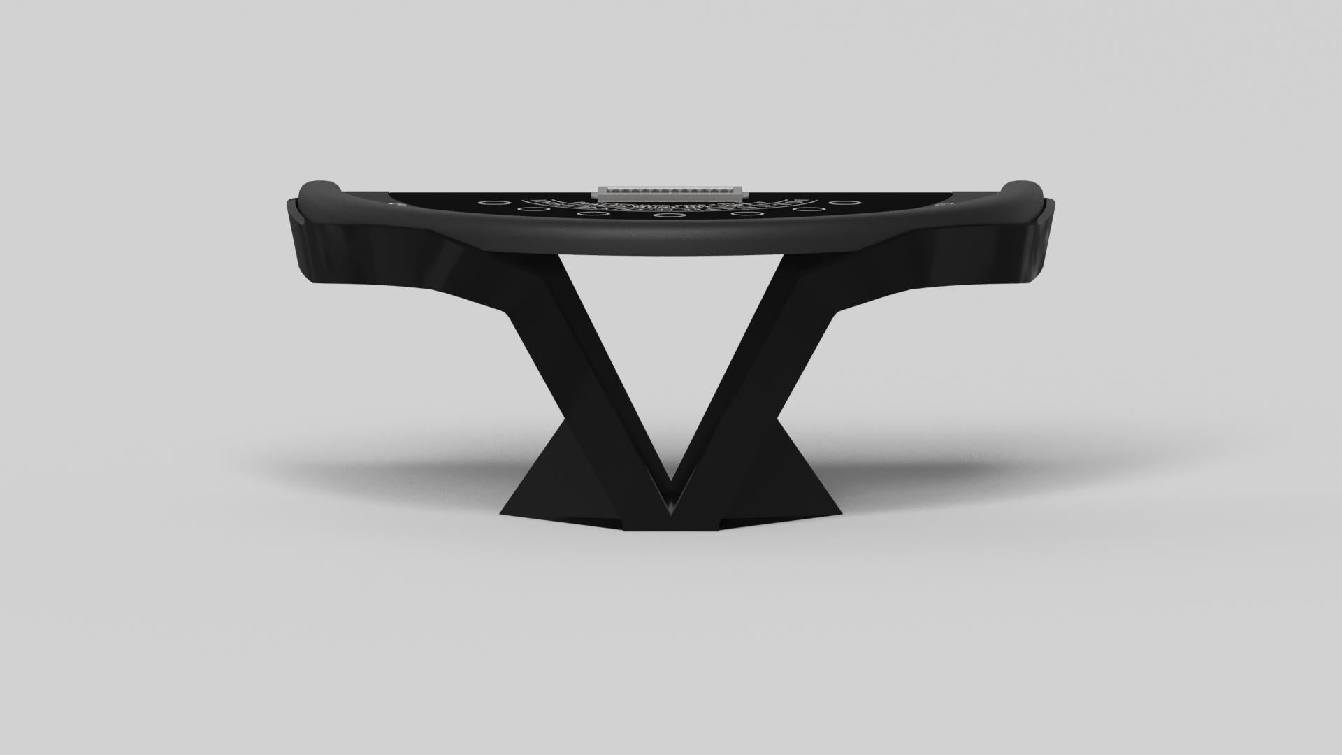 American Elevate Customs Enzo Black Jack Tables / Solid Pantone Black Color in 7'4