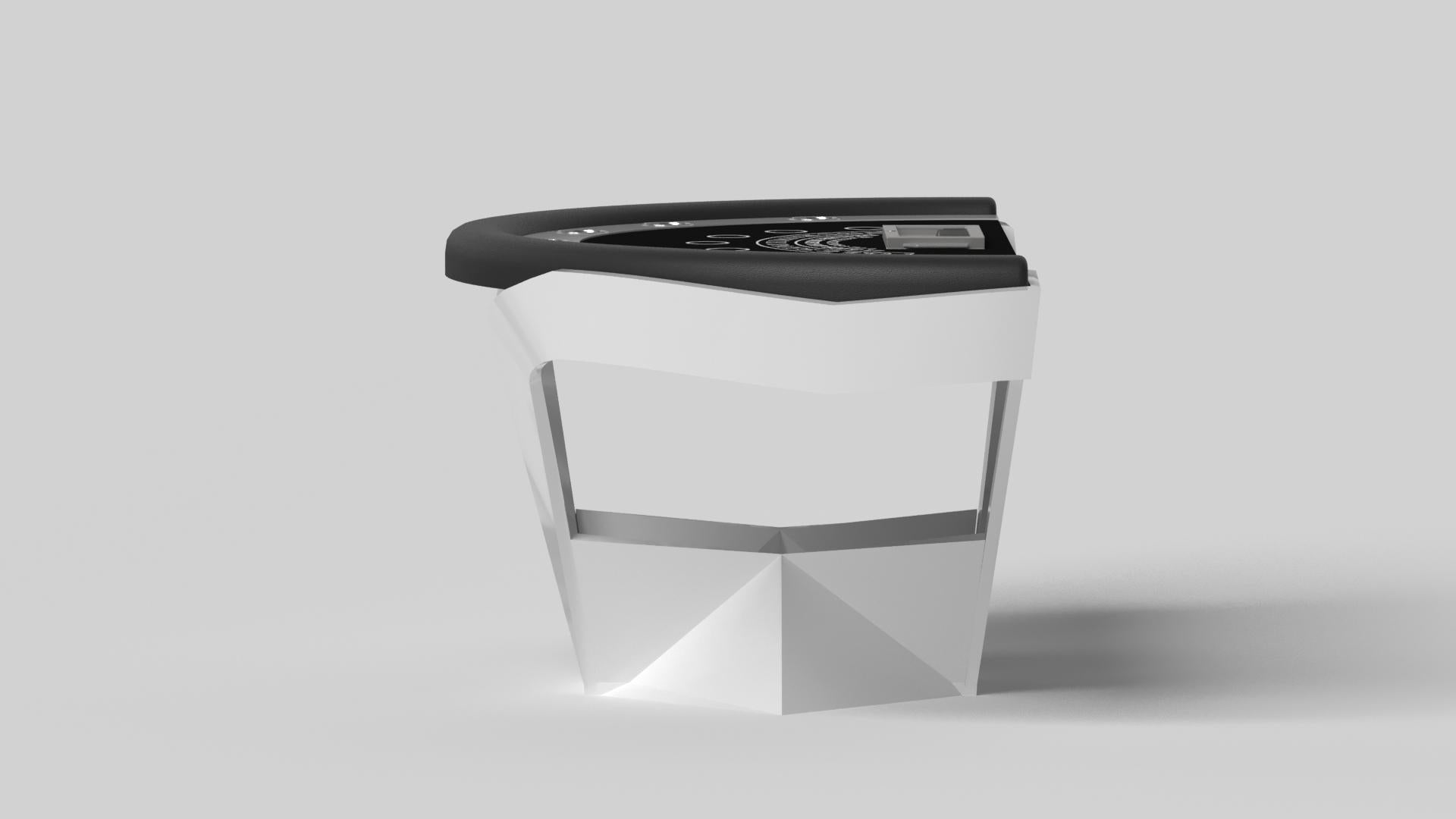 Moderno Elevate Customs Enzo Black Jack Tables / Colore solido Pantone White in 7'4