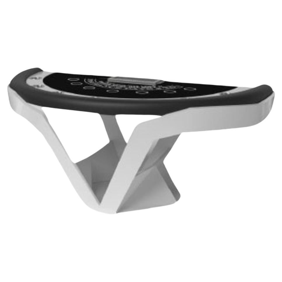Elevate Customs Enzo Black Jack Tables / Solid Pantone White Color in 7'4" - USA For Sale