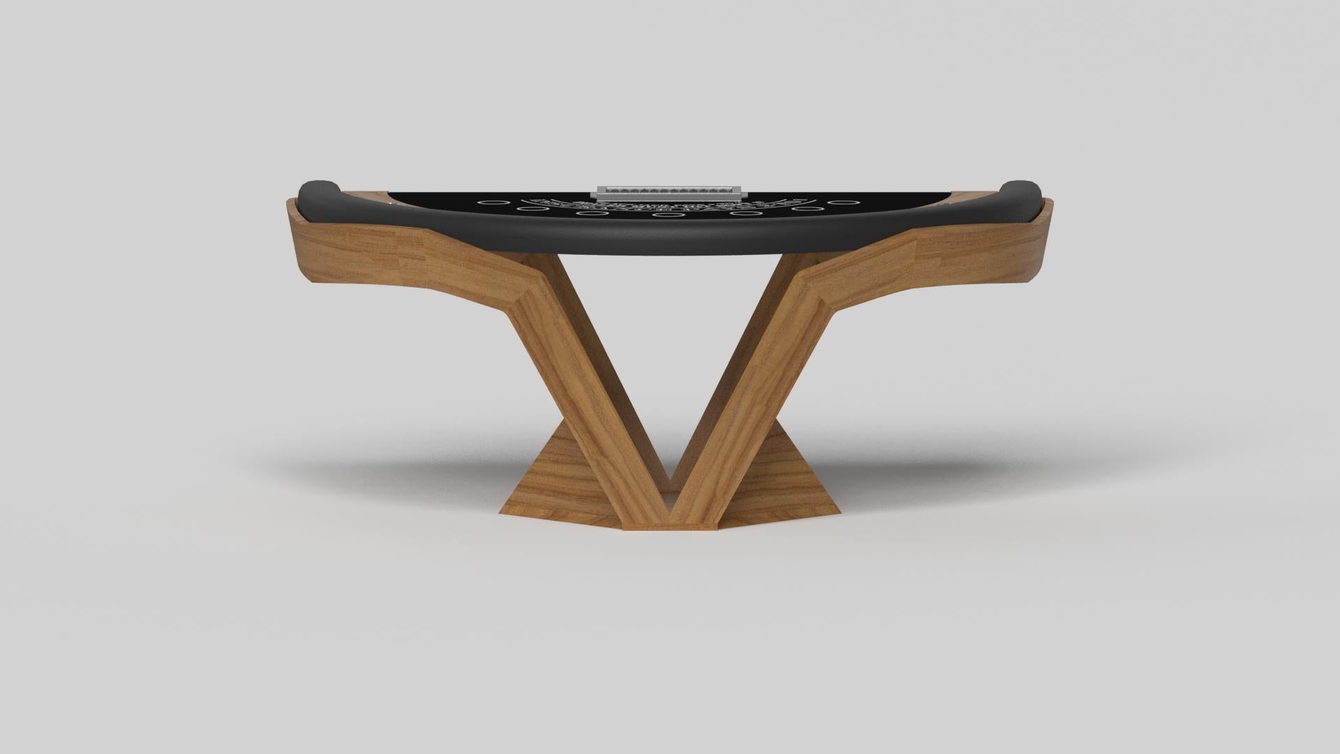 American Elevate Customs Enzo Black Jack Tables / Solid Teak Wood in 7'4