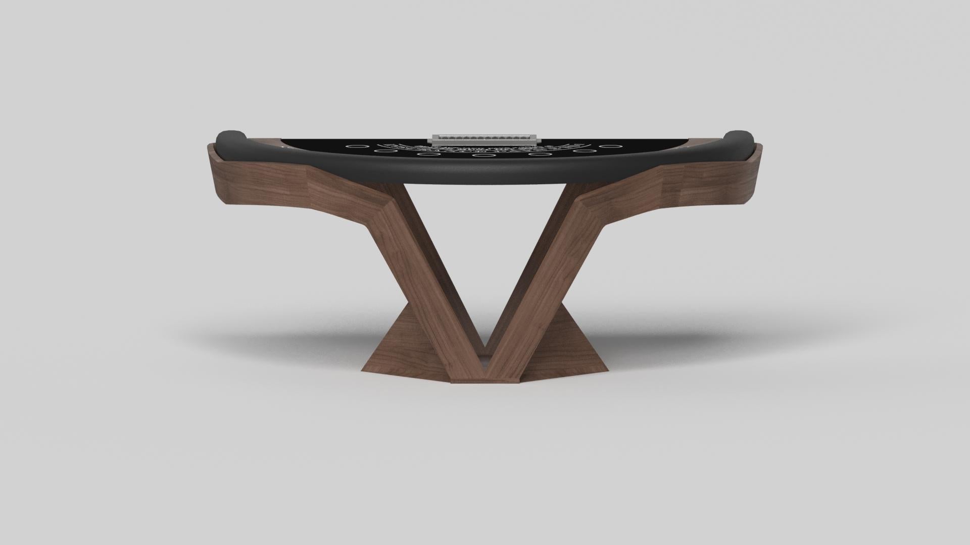American Elevate Customs Enzo Black Jack Tables / Solid Walnut Wood in 7'4
