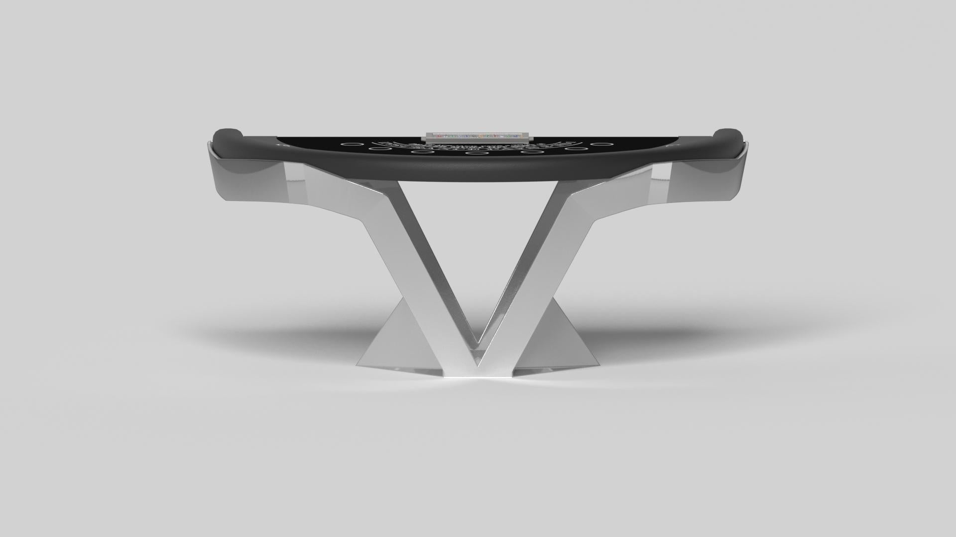 American Elevate Customs Enzo Black Jack Tables /Stainless Steel Sheet Metal in 7'4