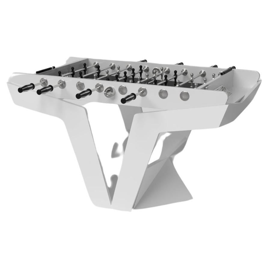 Elevate Customs Enzo Foosball Tables/Solid Pantone White Color in 5'-Made in USA For Sale