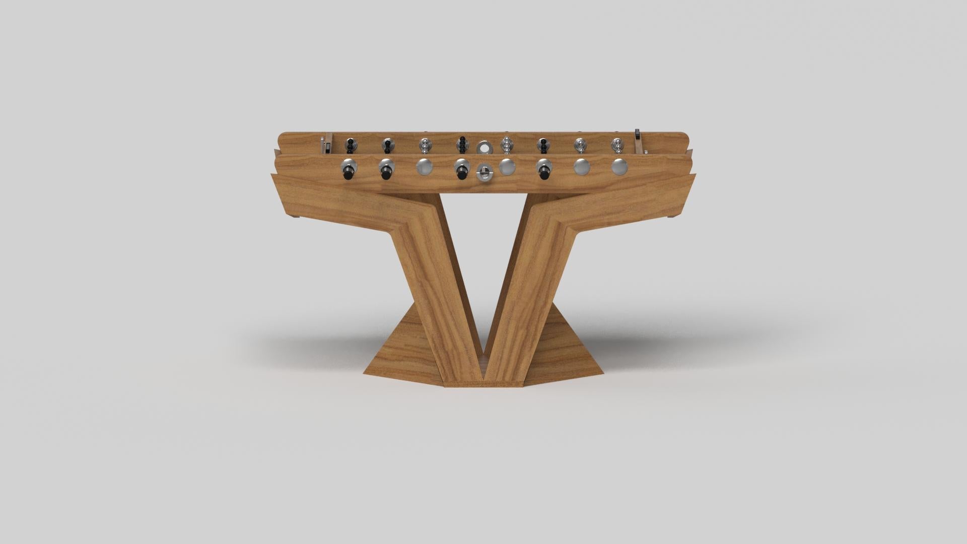 American Elevate Customs Enzo Foosball Tables / Solid Teak Wood in 5' - Made in USA For Sale