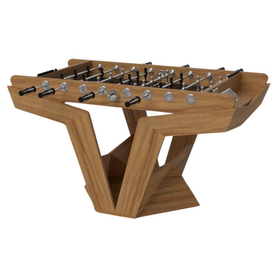 Elevate Customs Enzo Foosball Tables / Solid Teak Wood in 5' - Made in USA For Sale