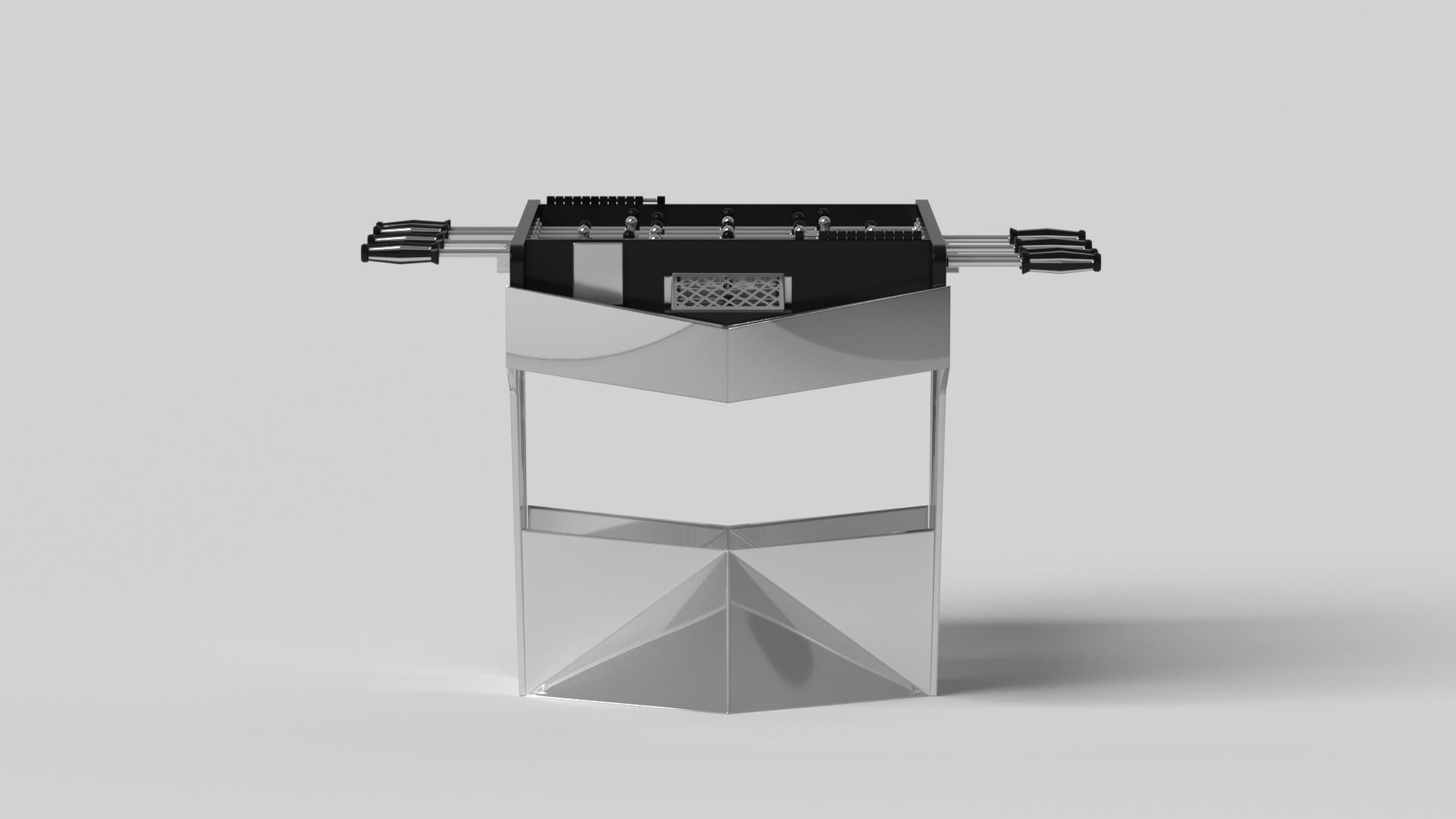 Elevate Customs Enzo Foosball Tables / Edelstahl Metall in 5' - Made in USA (Moderne) im Angebot