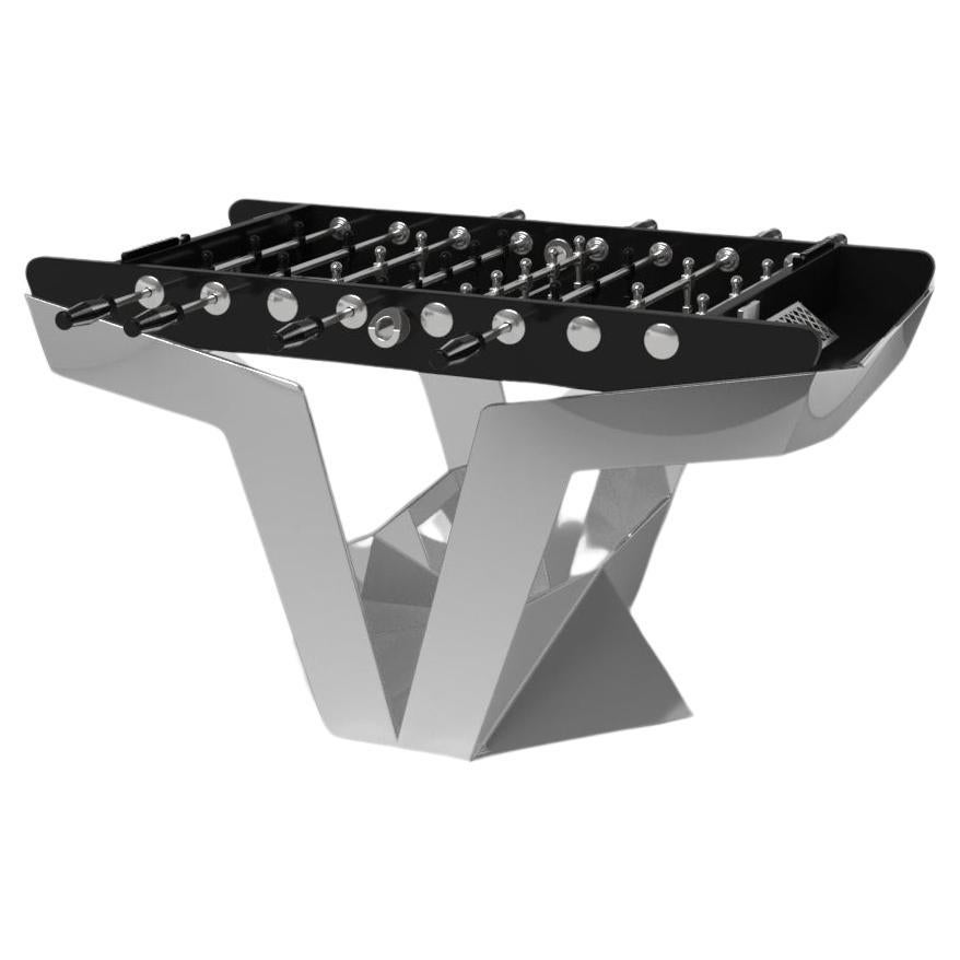 Elevate Customs Enzo Foosball Tables / Stainless Steel Metal in 5' - Made in USA For Sale