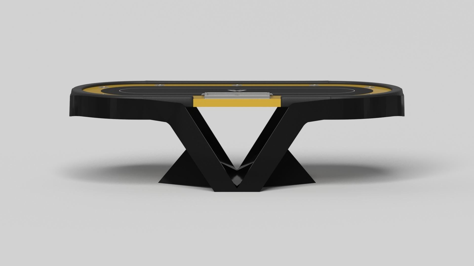Modern Elevate Customs Enzo Poker Tables / Solid Giallo Orion in 8'8