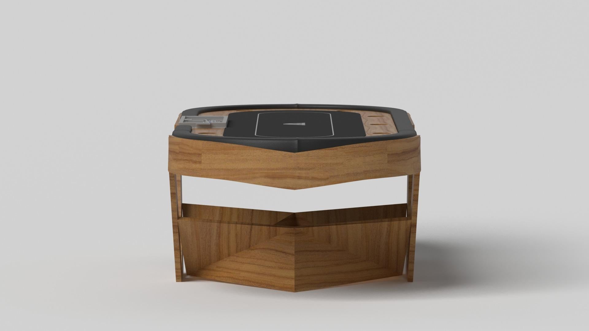 Moderne Tables de poker Enzo sur mesure / Bois de teck massif en 8'8