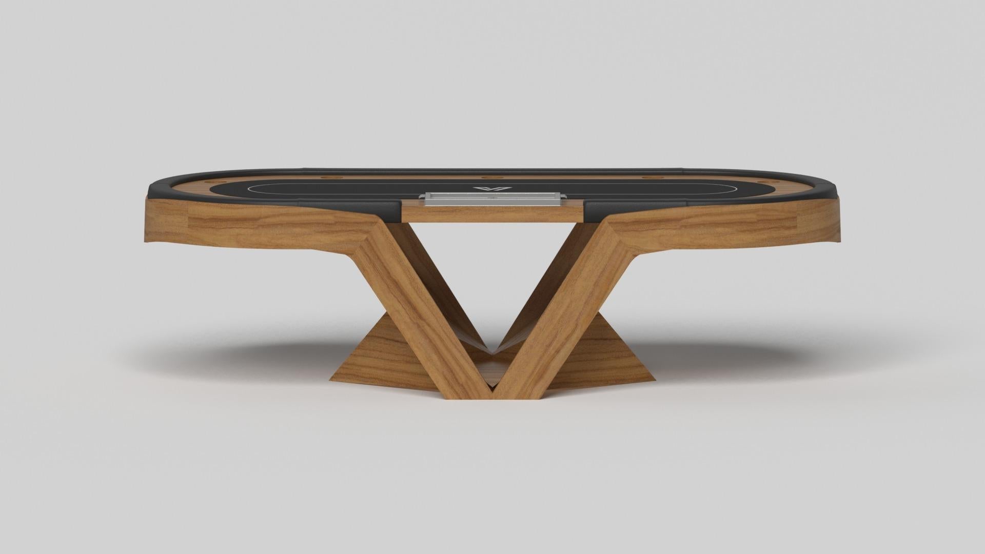 Américain Tables de poker Enzo sur mesure / Bois de teck massif en 8'8
