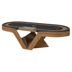 Elevate Customs Enzo Poker Tables / Solid Teak Wood in 8'8" - Made in USA