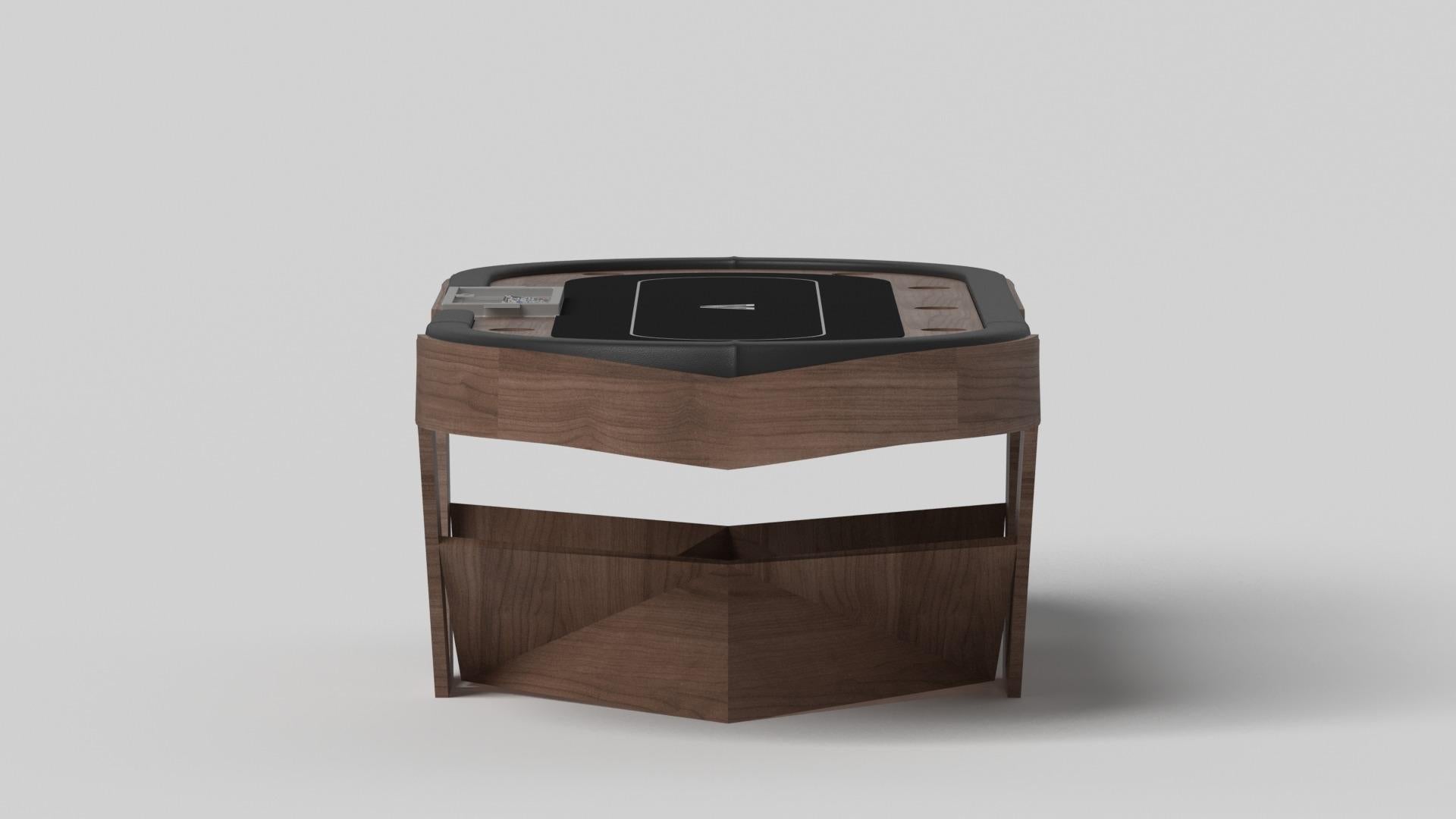 Modern Elevate Customs Enzo Poker Tables / Solid Walnut Wood in 8'8
