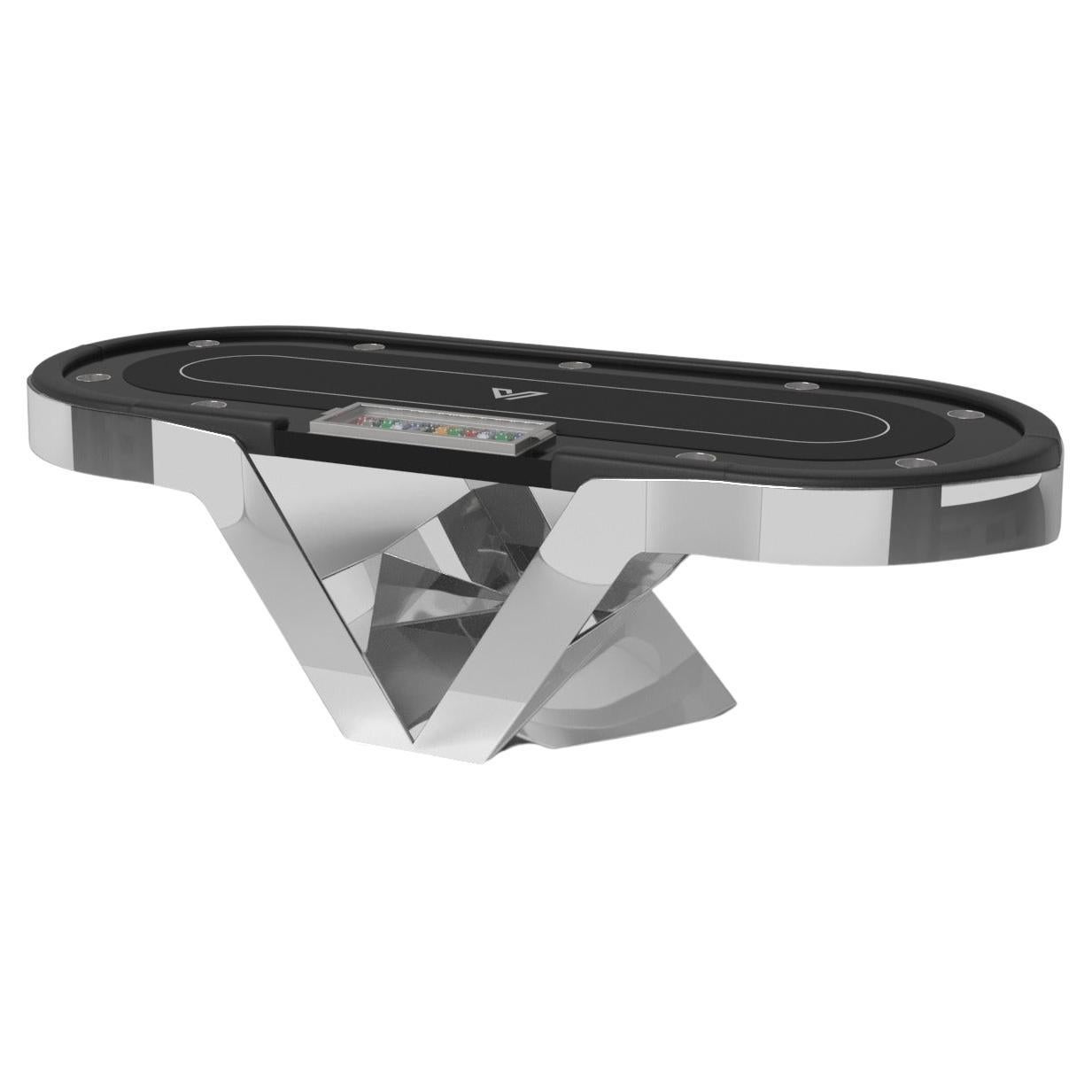 Elevate Customs Enzo Poker Tables / Stainless Steel Sheet Metal in 8'8" - USA For Sale