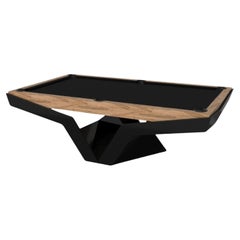 Table de piscine Enzo sur mesure / bois d'érable bouclé massif de 9' - fabriqué aux États-Unis